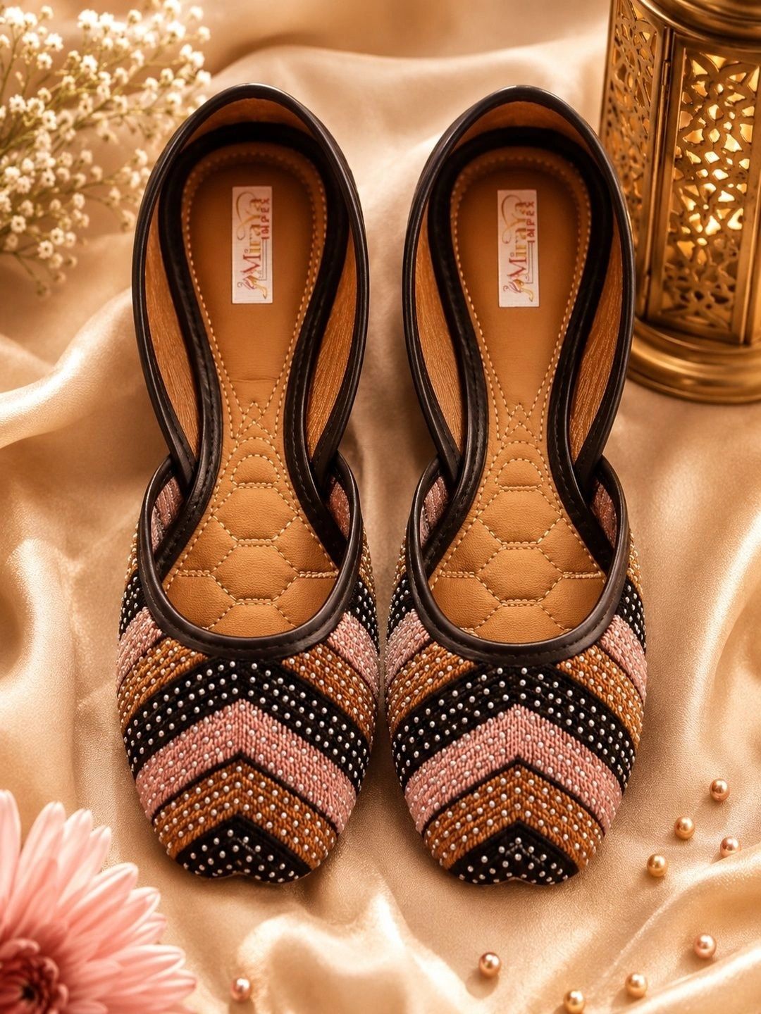 MIRAYA IMPEX Women Embellished Ethnic Mojaris Flats-picture-36