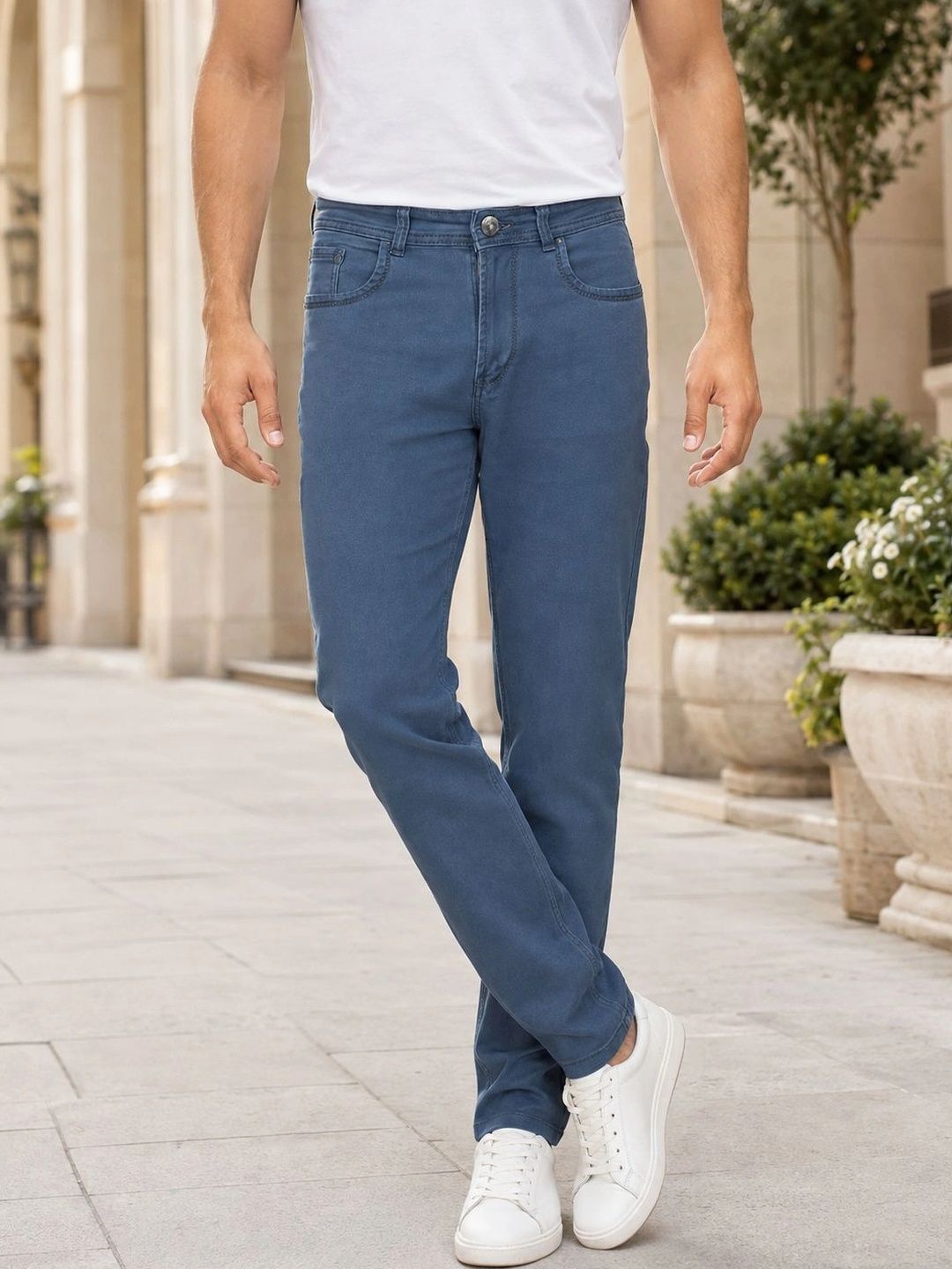 Plounge Men Urban Regular Fit Mid-Rise Stretchable Jeans-picture-57
