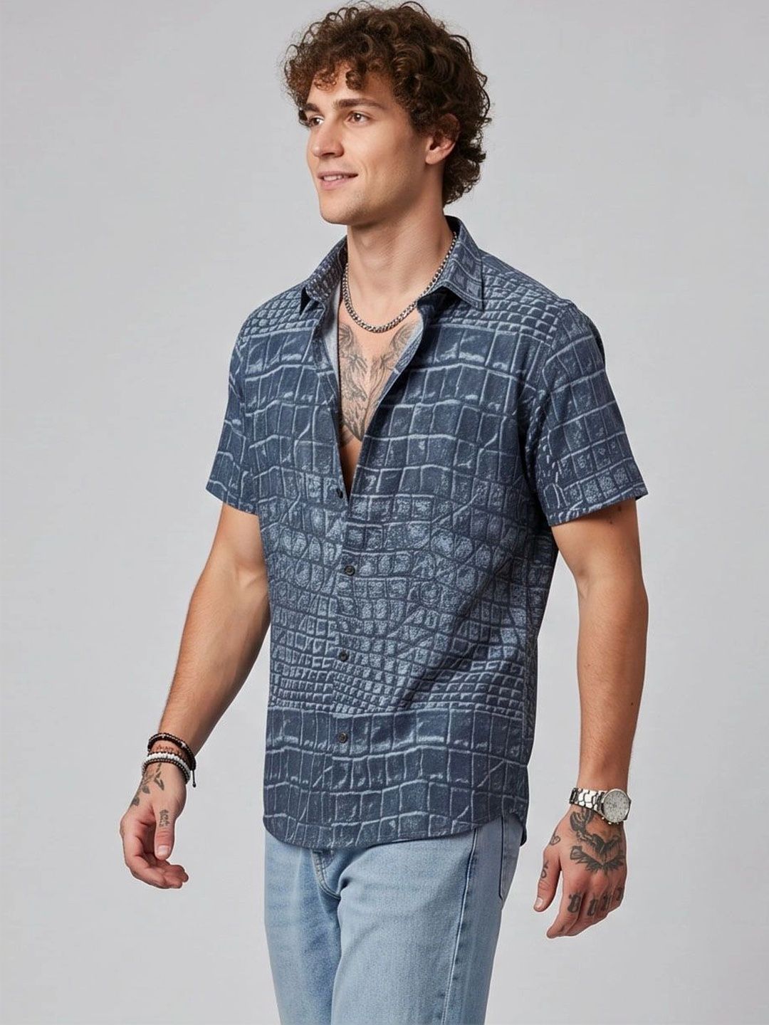 Charagh Din Men Premium Animal Printed Casual Shirt-picture-30