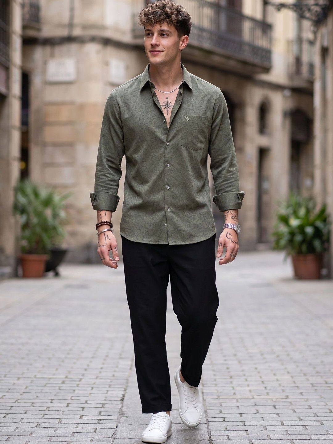 Charagh Din Men Premium Tailored Fit Casual Shirt-image-15