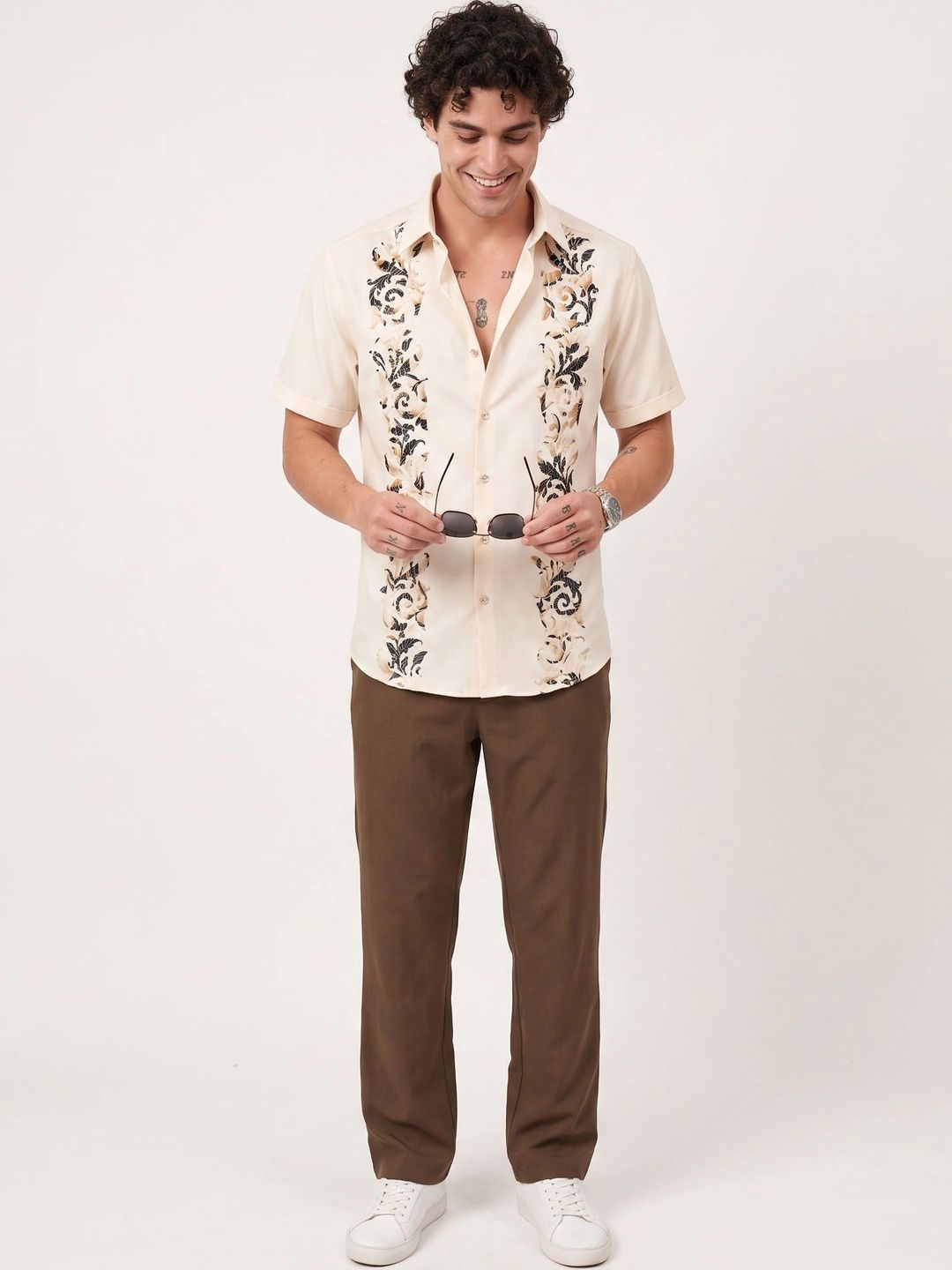 Charagh Din Men Premium Tailored Fit Printed Casual Shirt-image-38