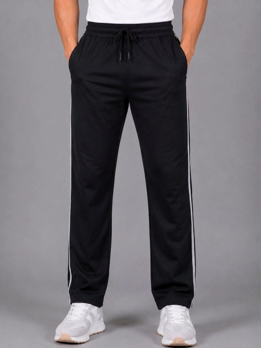 FIRST STITCH Men Relaxed Easy Wash Cargos Trousers-picture-15
