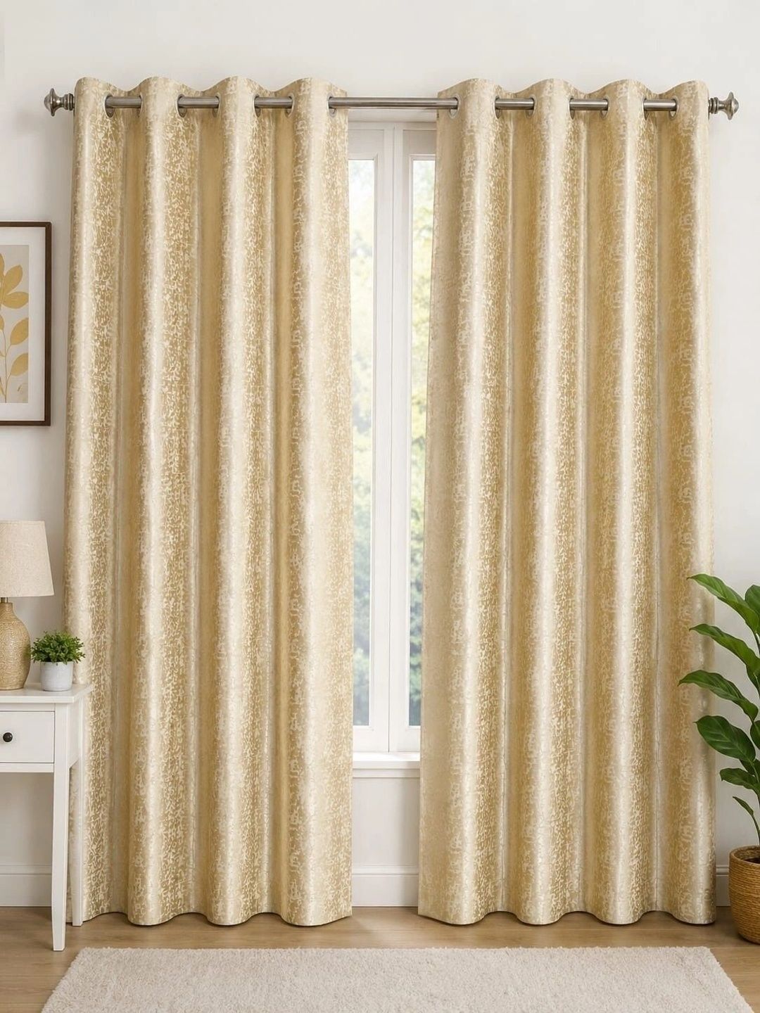 VRINDAKUL Multicoloured Set of 2 Door Curtain-picture-37