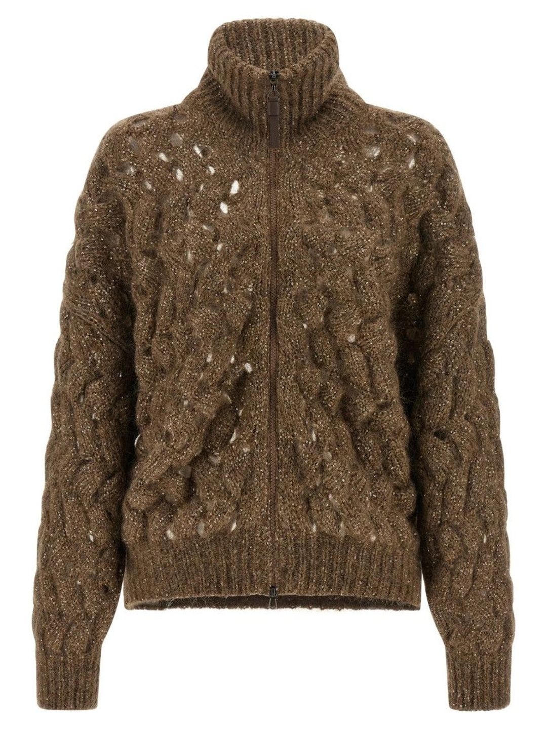 Brunello Cucinelli Women Cable Knit Woollen Cardigan-picture-33