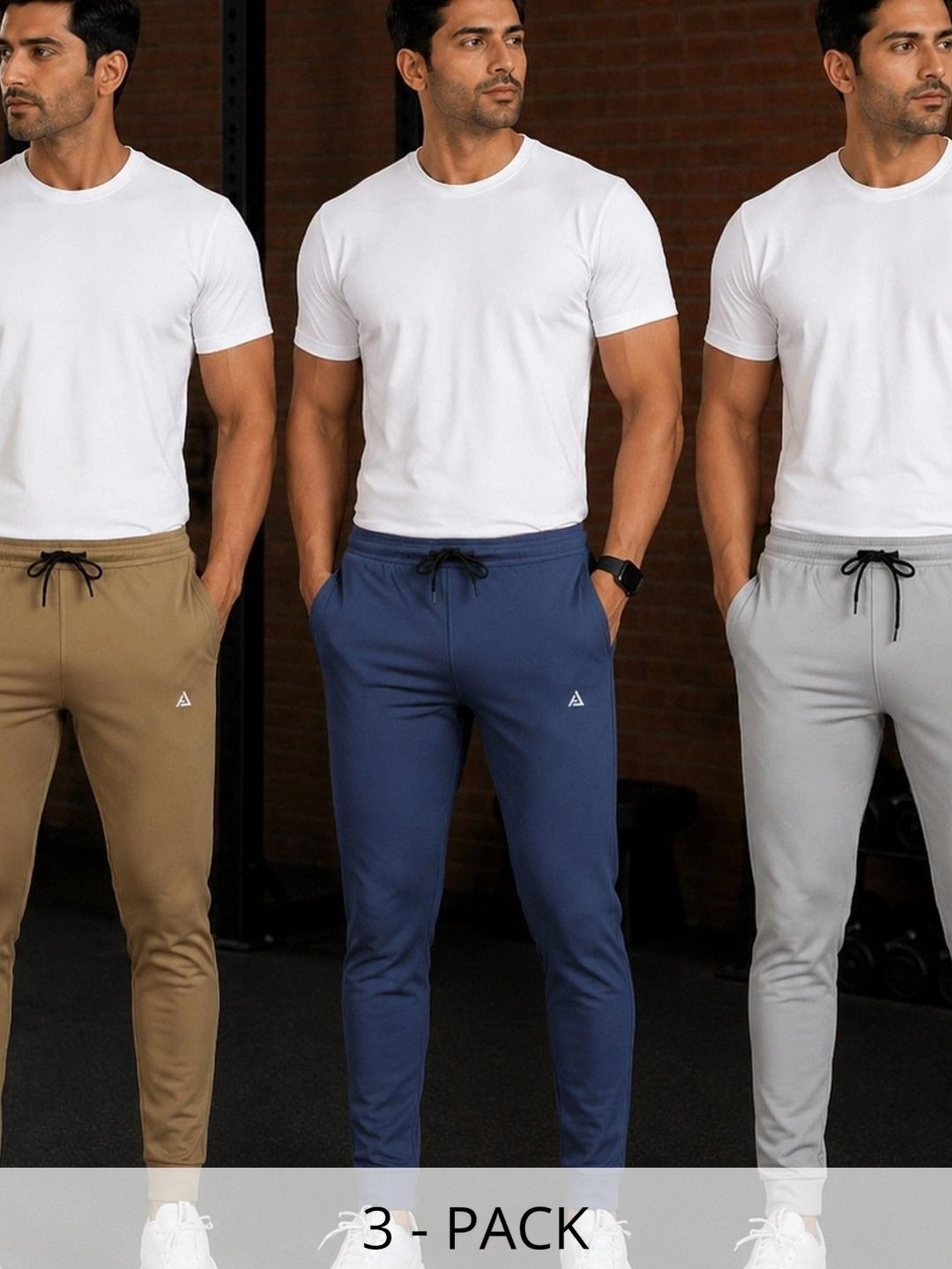 AVOLT Men Pack of 3 Regular Fit Training Joggers-picture-28