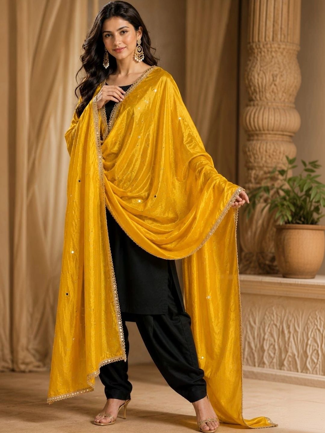 Karthav Fashion Dupatta with Mirror Work-picture-31