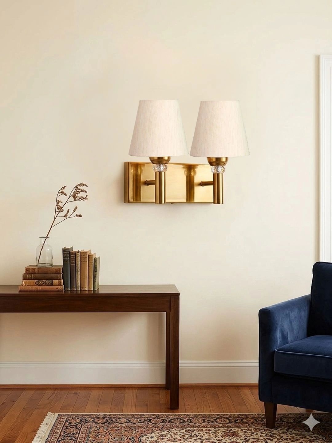 Myntra Elegant Homes Off White Metal Traditional Frustum Shaped Wall Lamp-picture-23