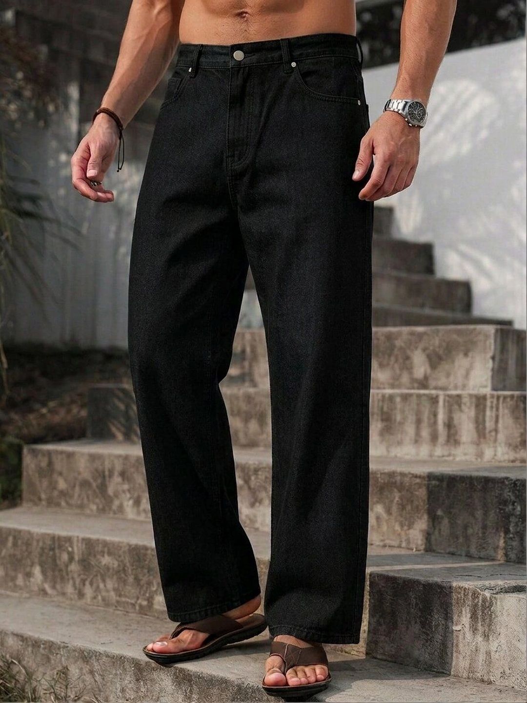 Classic Torch Men Loose Mid-Rise Jeans-picture-35