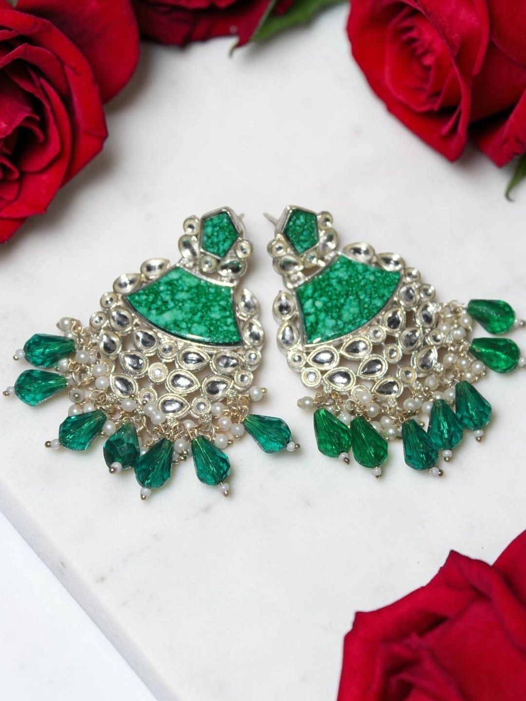 Jolly Faces Geometric Drop Earrings-picture-29