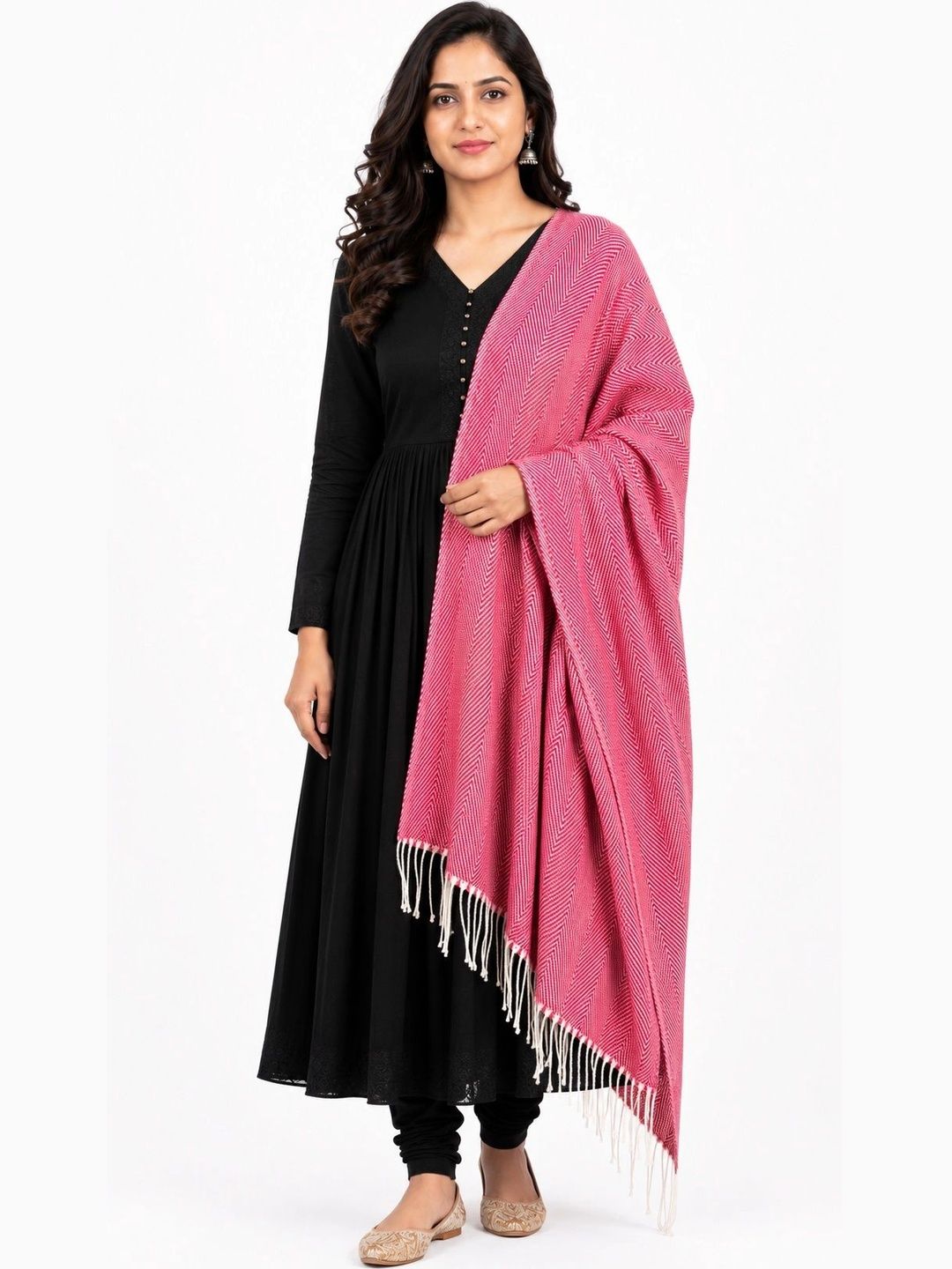 Life And Style Women Geometric Woven Design Shawl-picture-38
