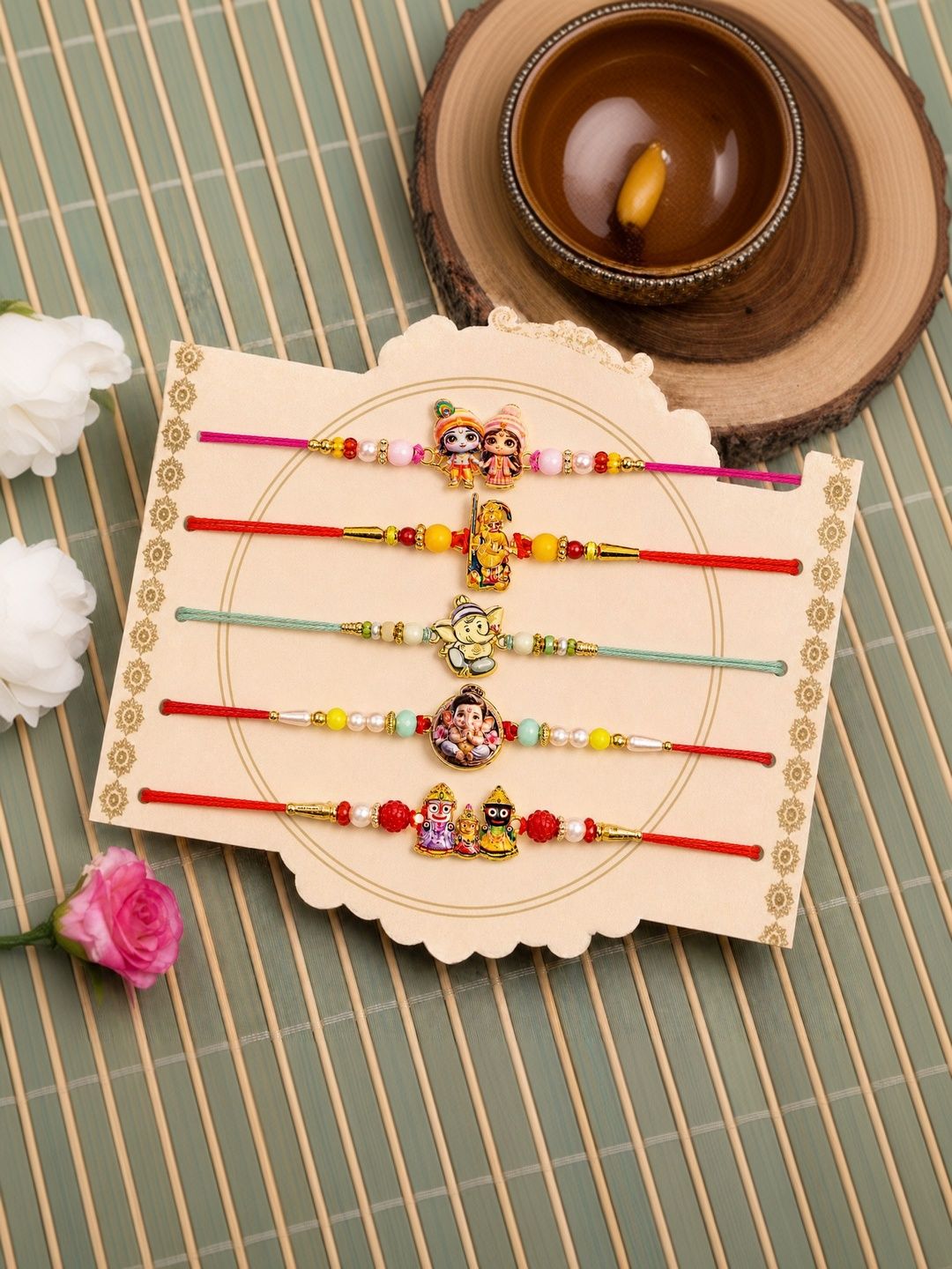 Myntra Elegant Homes 9-Pcs Rakhi Greeting Card & Roli Chawal-picture-16