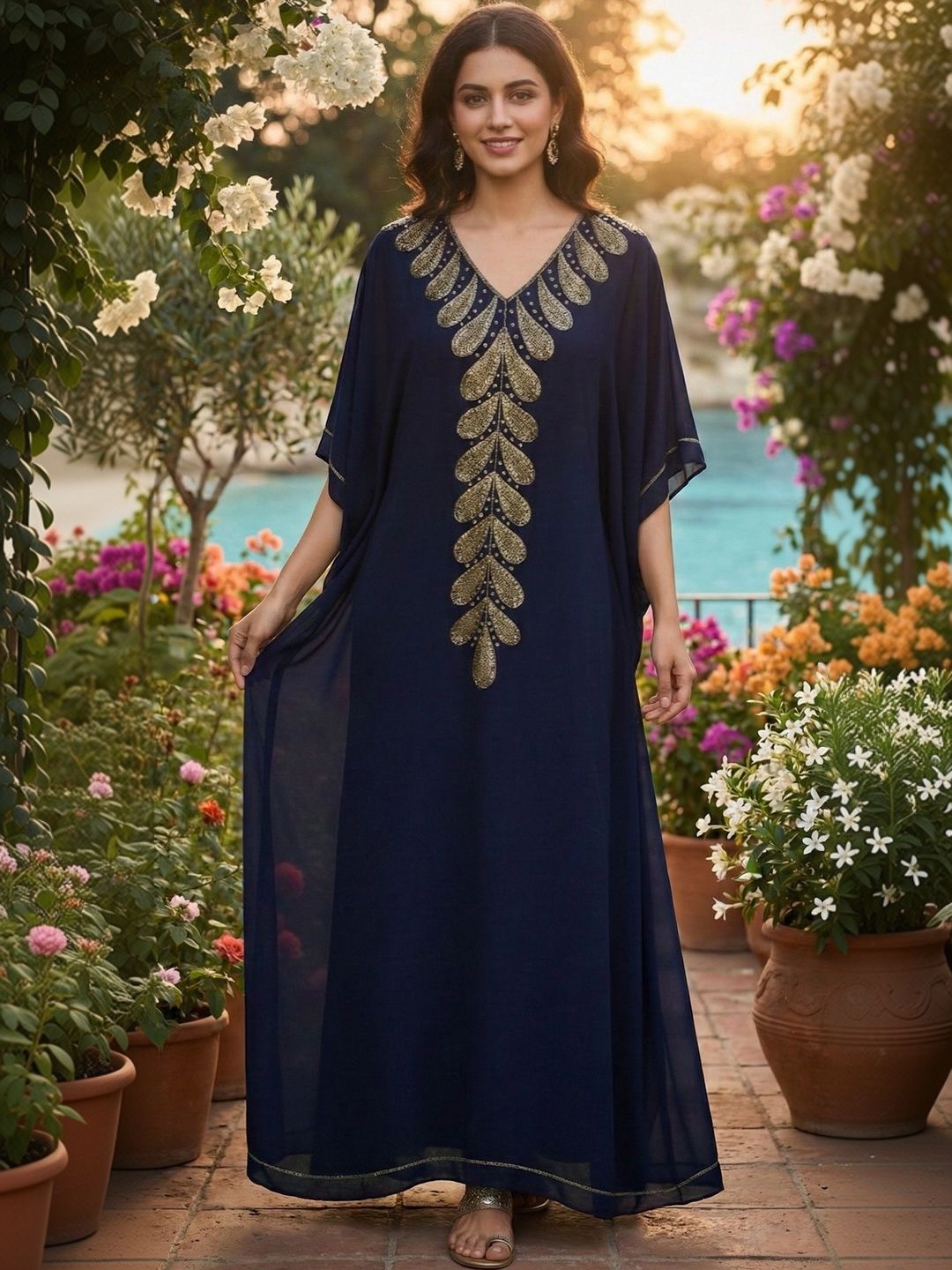 THE HOUSE OF THREADS Women Party Embroidered Longline Shrug-picture-58