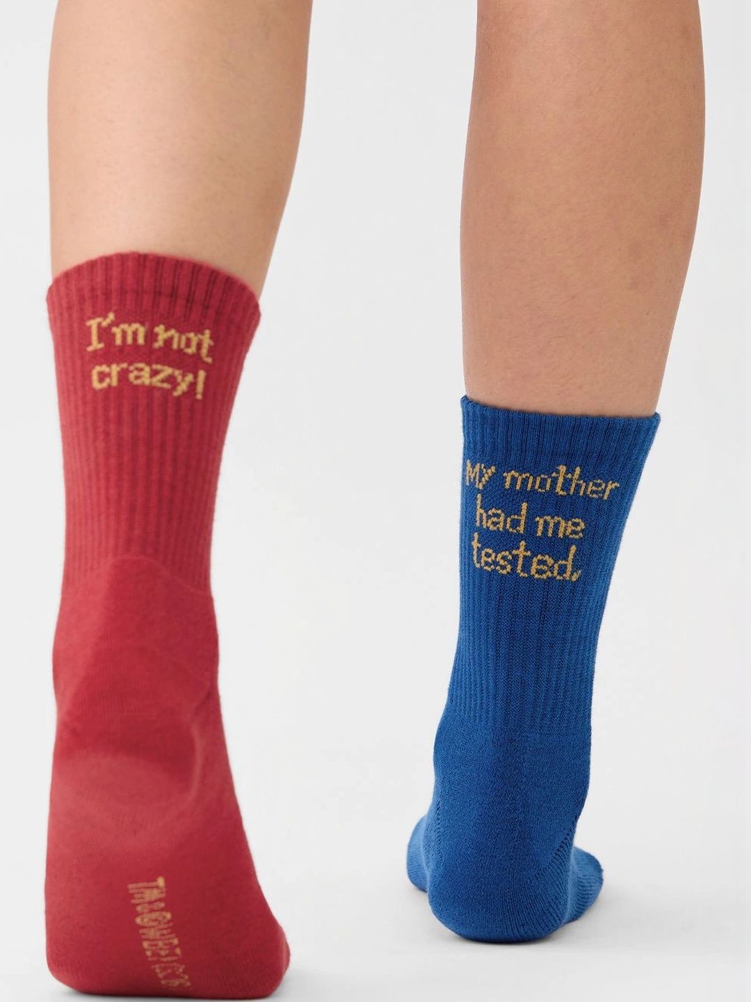 The Souled Store Unisex Cotton Blend Patterned Above Ankle Socks-picture-35