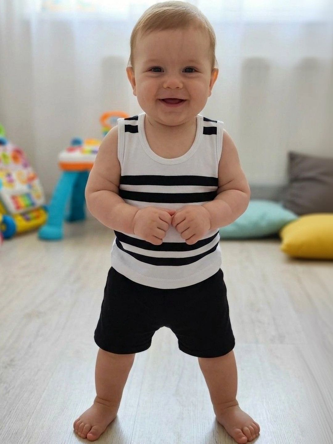YK Boys Striped Cotton Tank-picture-27