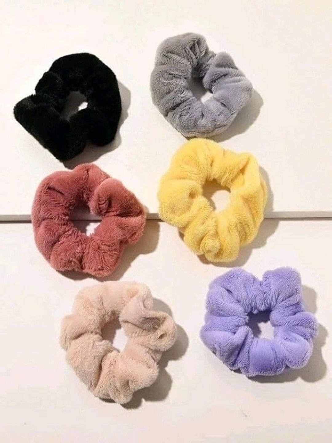 TorontoCN Women Set of 6 Fur Ponytail Holders-picture-10