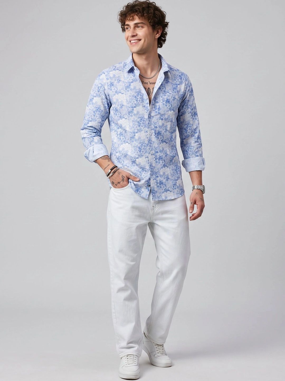 Charagh Din Men Premium Floral Printed Casual Shirt-picture-26