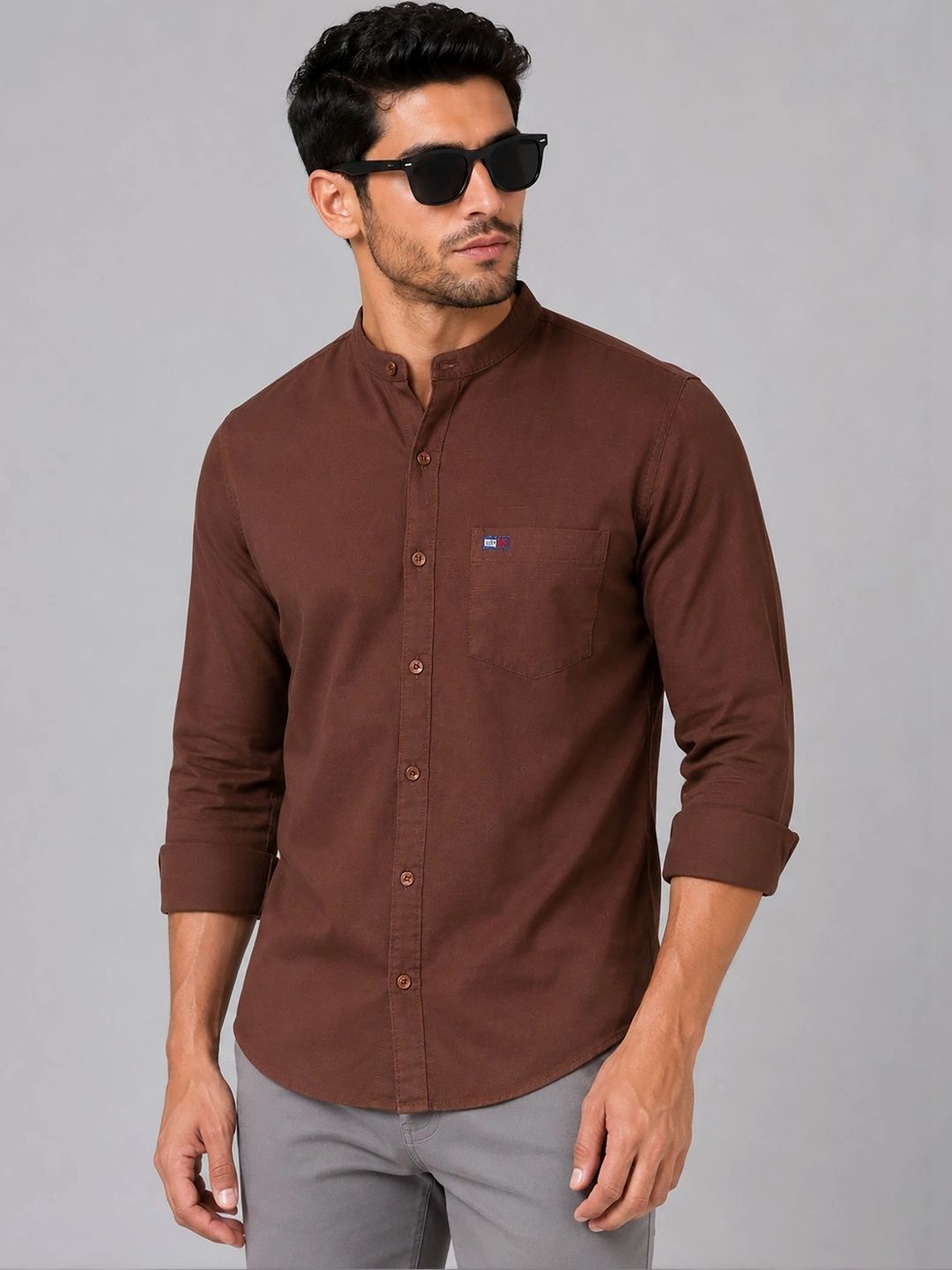 U.S. PITCHERS Men Smart Slim Fit Casual Shirt-picture-49