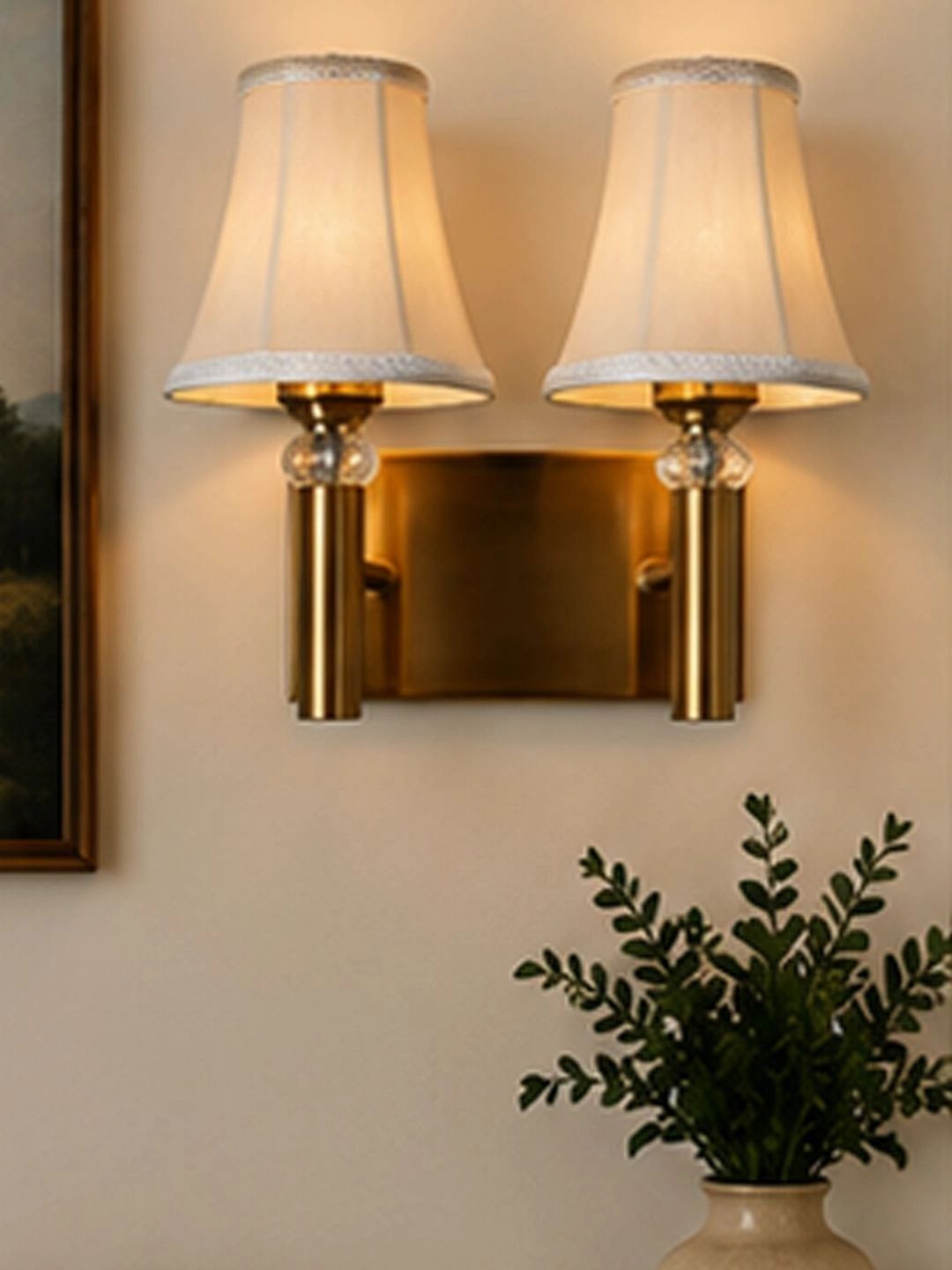 Myntra Elegant Homes Off White Metal Traditional Wall Lamp-picture-16