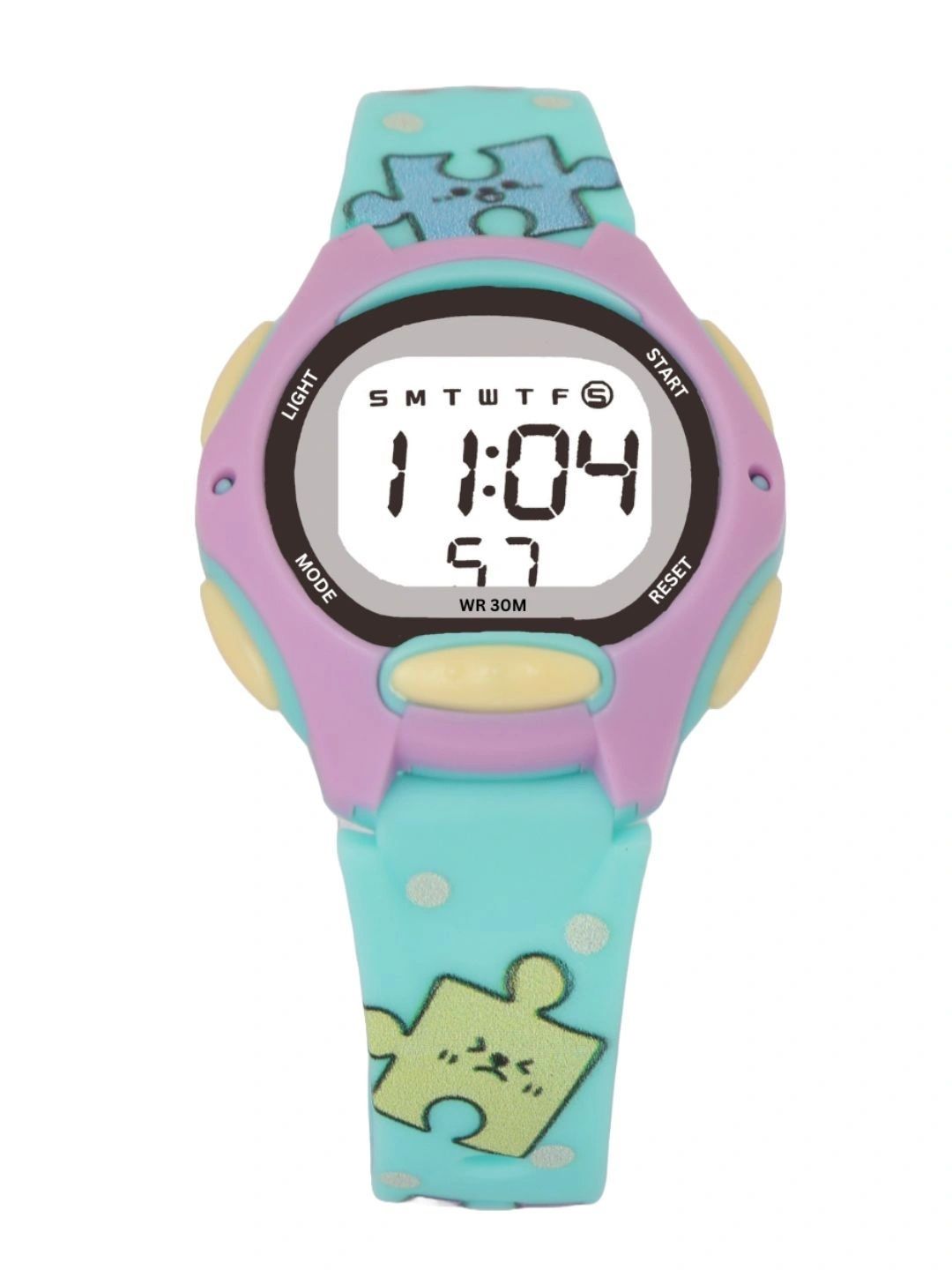 STYLEFLIX Unisex Kids Dial & Textured Straps Digital Multi Function Watch 8207LK_ P.Small Puzzel-picture-56