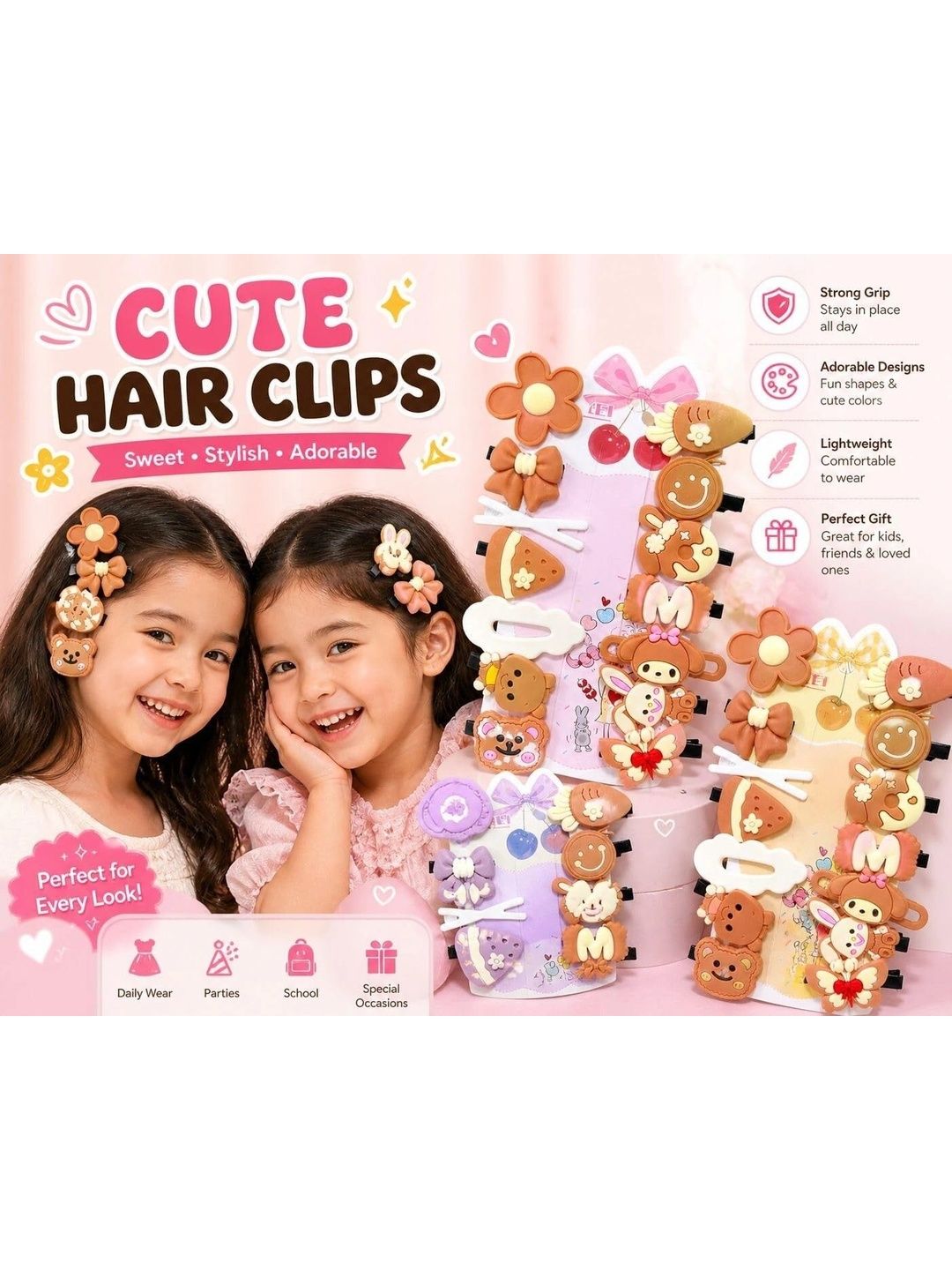 TorontoCN Women Embellished Hair Accessory Set of-picture-12