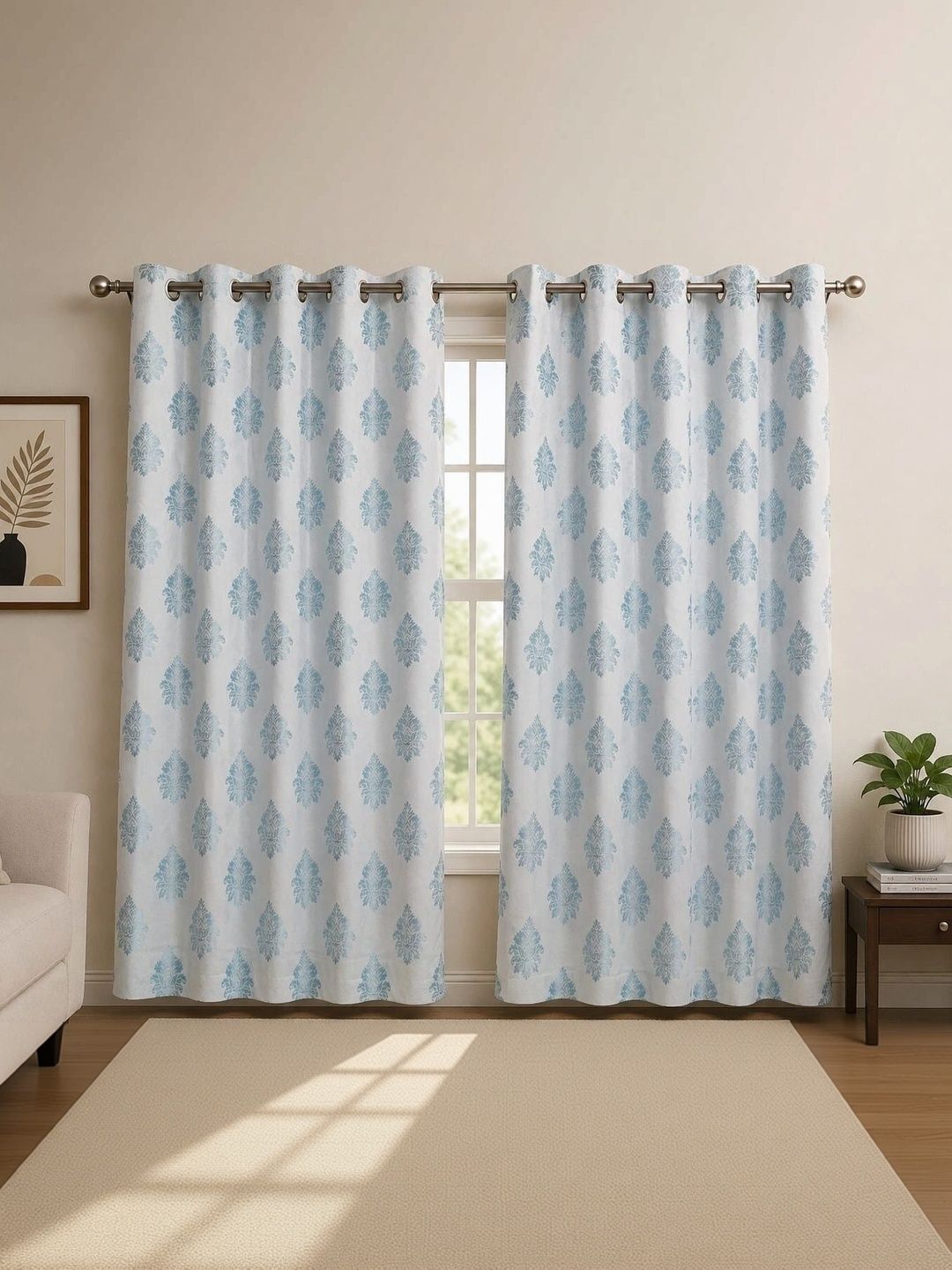 VRINDAKUL Multicoloured Set of 2 Door Curtain-picture-20