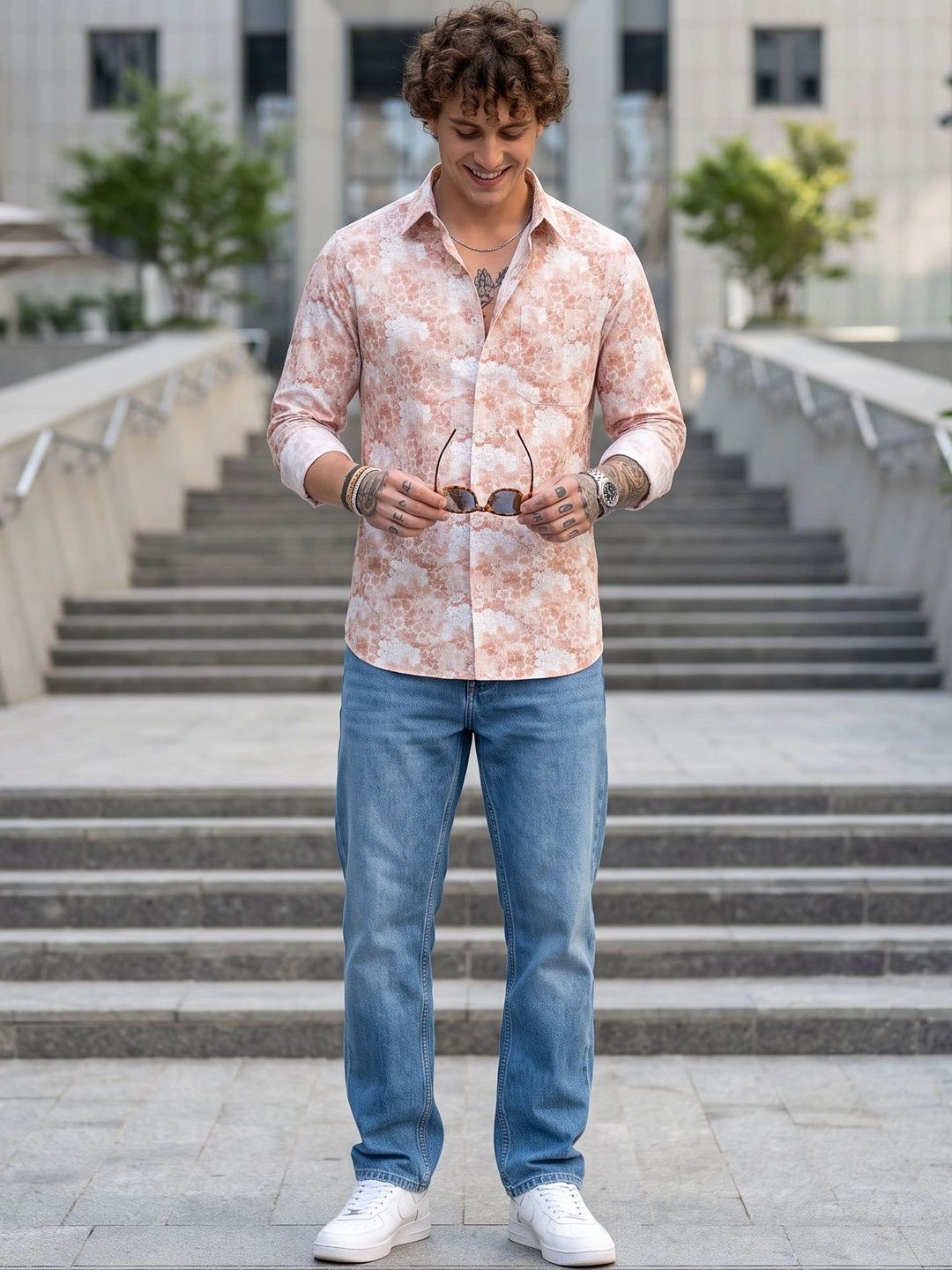 Charagh Din Men Premium Floral Printed Casual Shirt-picture-33
