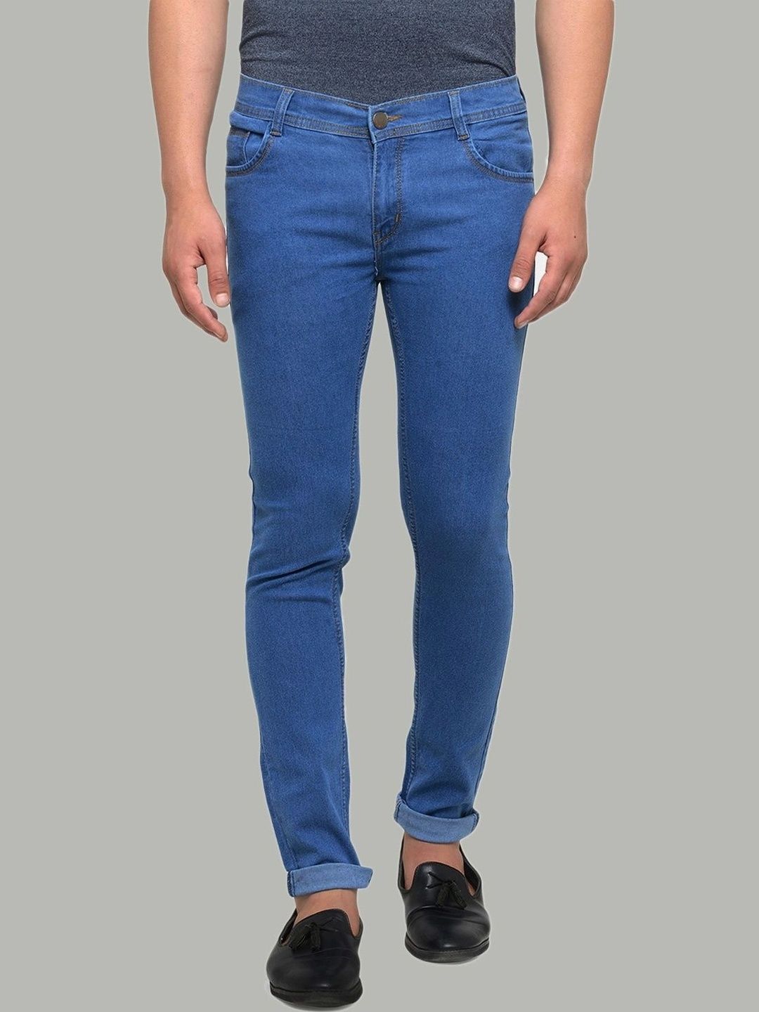 MASTERLY WEFT Men Slim Fit Mid-Rise Cuffed Hem Stretchable Jeans-picture-28