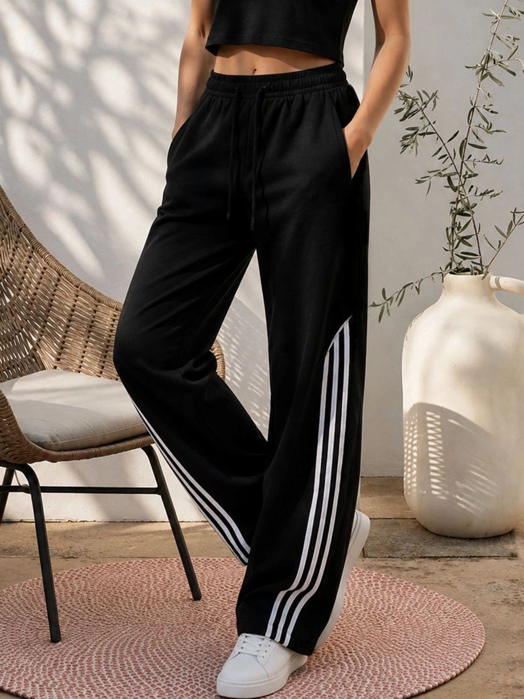Mevan Women Striped Classic Trousers-picture-33