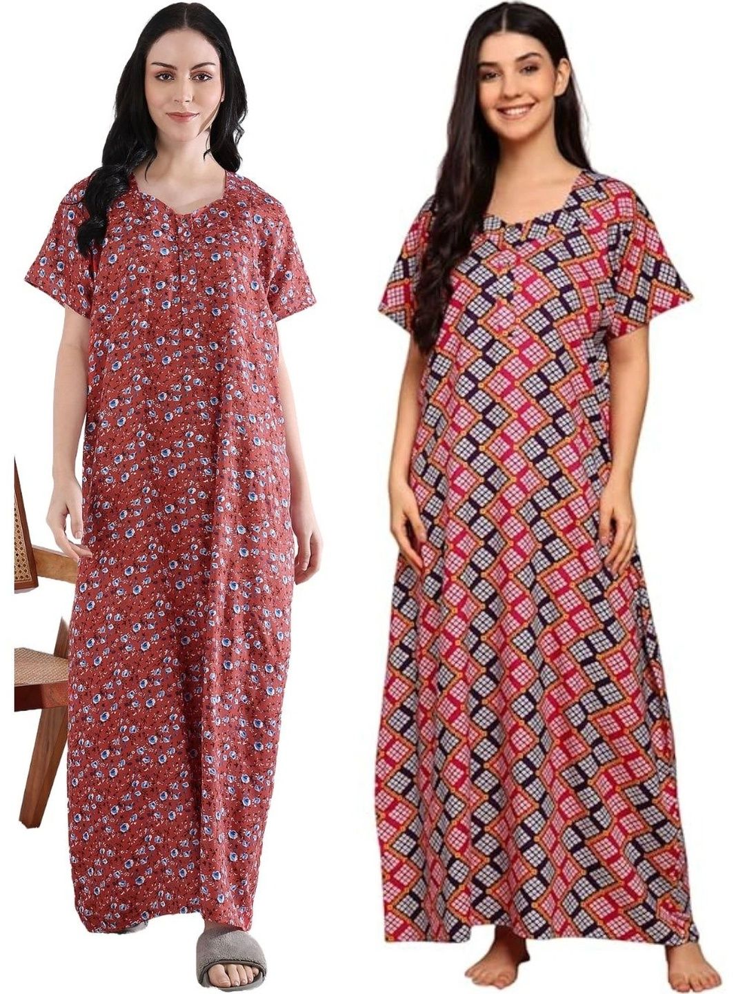 YUKATA Printed Maxi Nightdress-picture-16