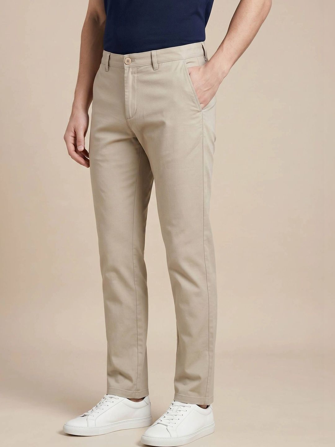 Turtle Men Relaxed Slim Fit Chinos Trousers-picture-36