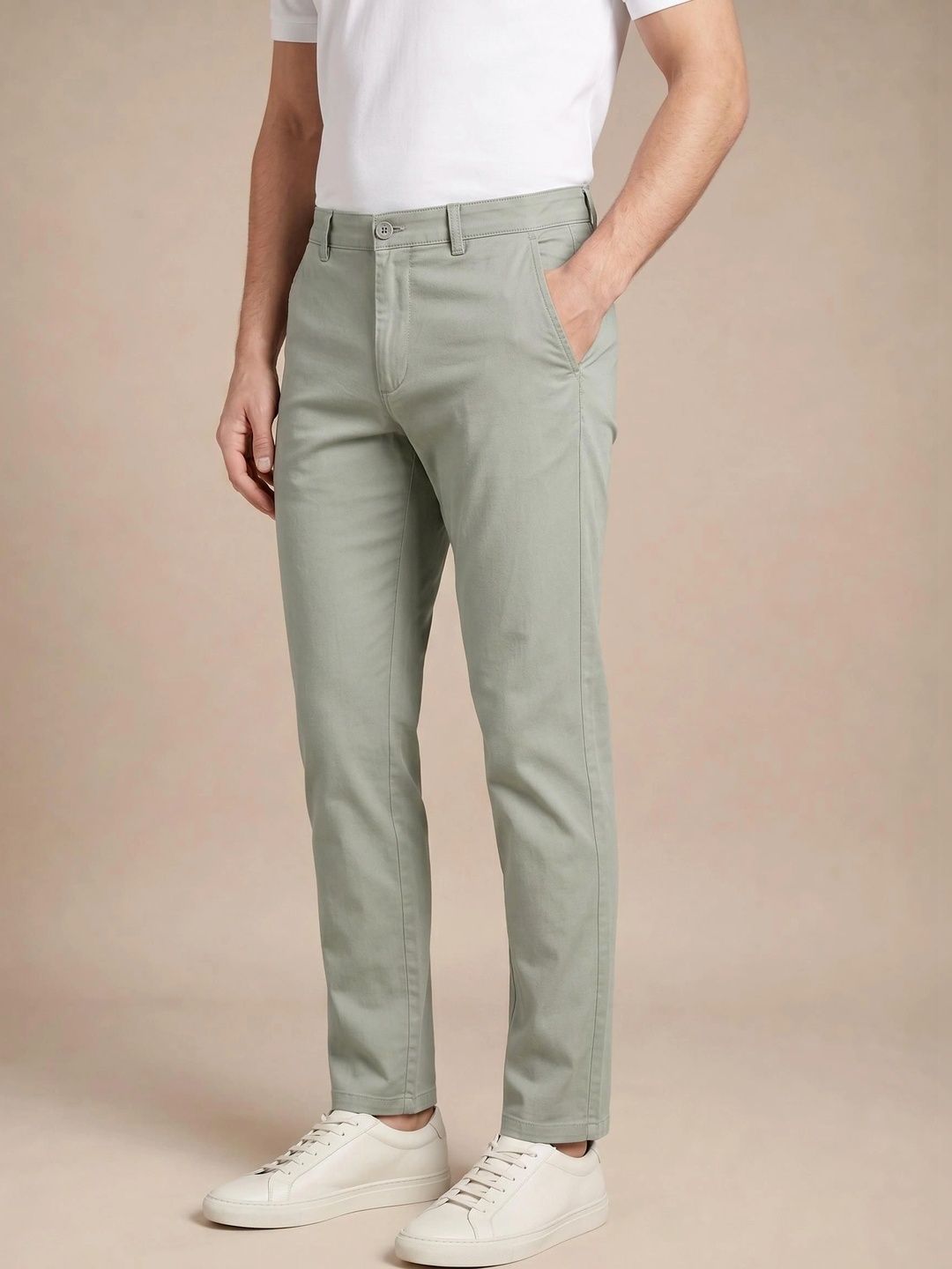 Turtle Men Printed Relaxed Slim Fit Easy Wash Chinos Trousers-picture-57