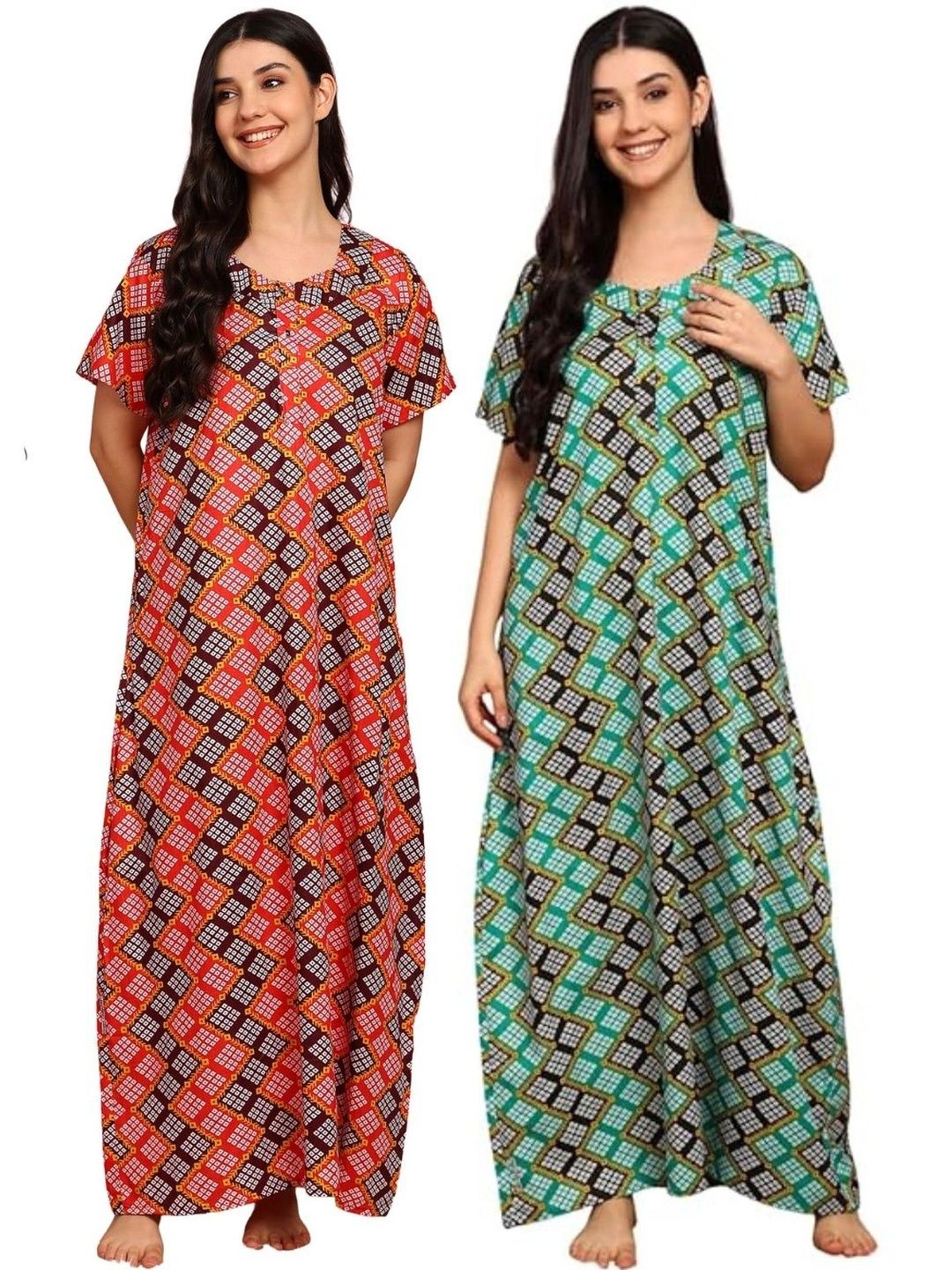 YUKATA Printed Maxi Nightdress-picture-8