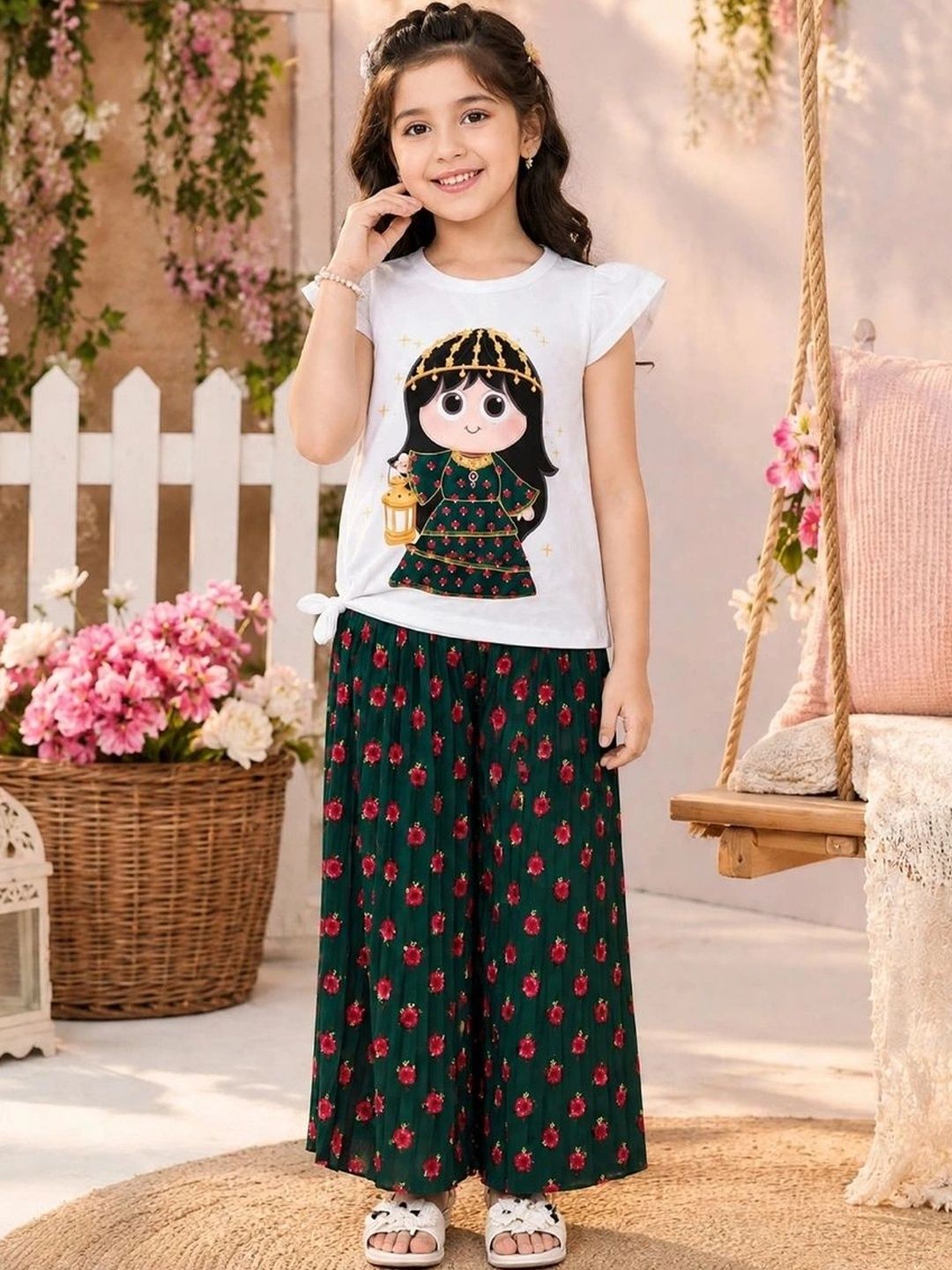 ER LIFE Style Print Flutter Sleeve A-Line Maxi Dress-image-44