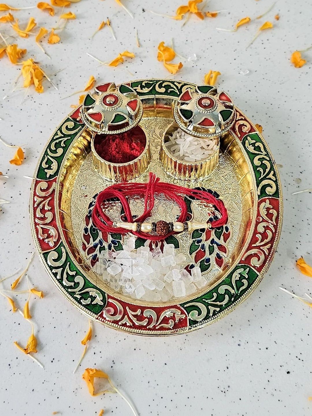 DARPAN KALA Rakhi With Pooja Thali & Roli Chawal-image-7