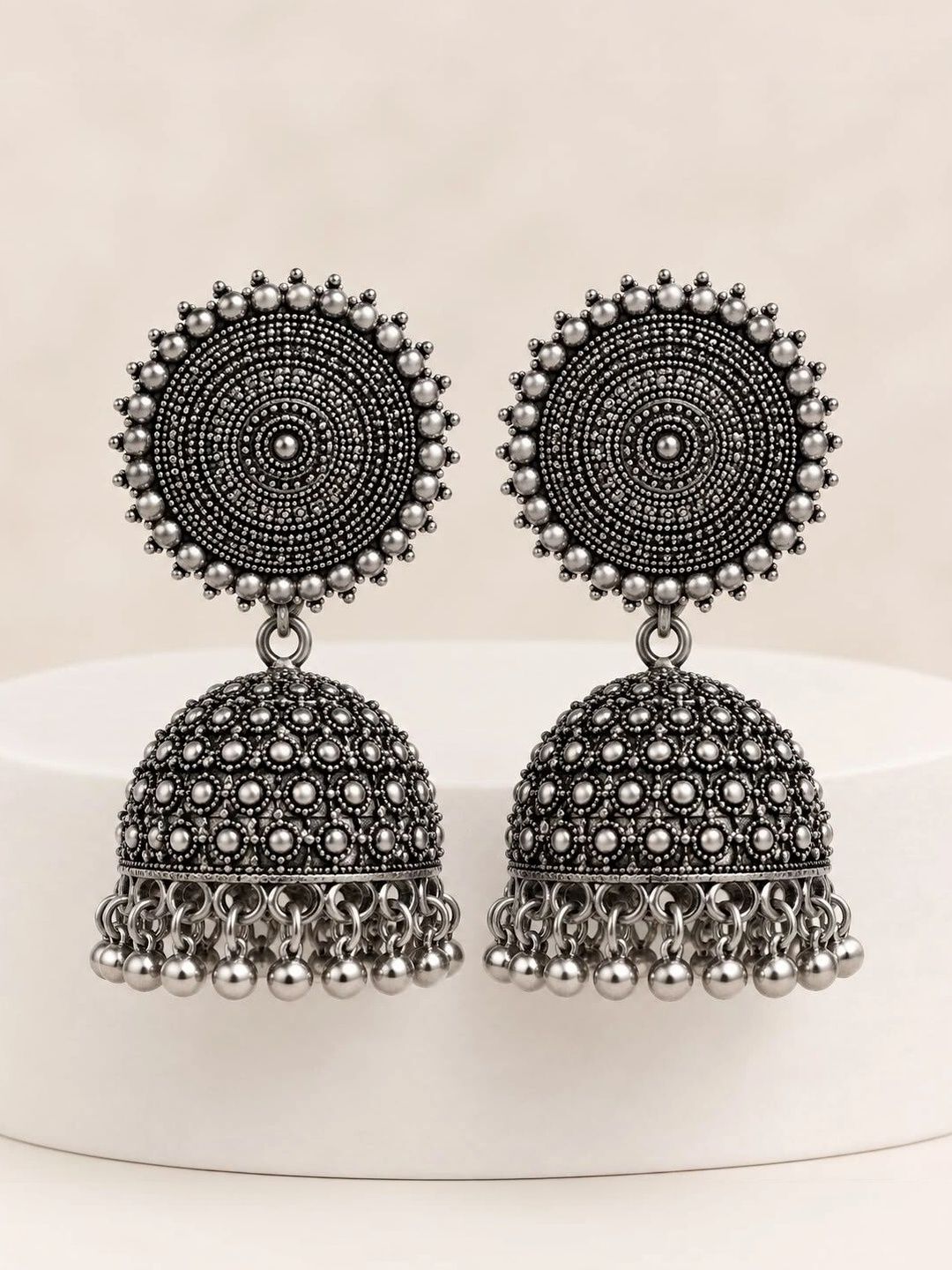 Vogue Violets Circular Jhumkas Earrings-picture-21