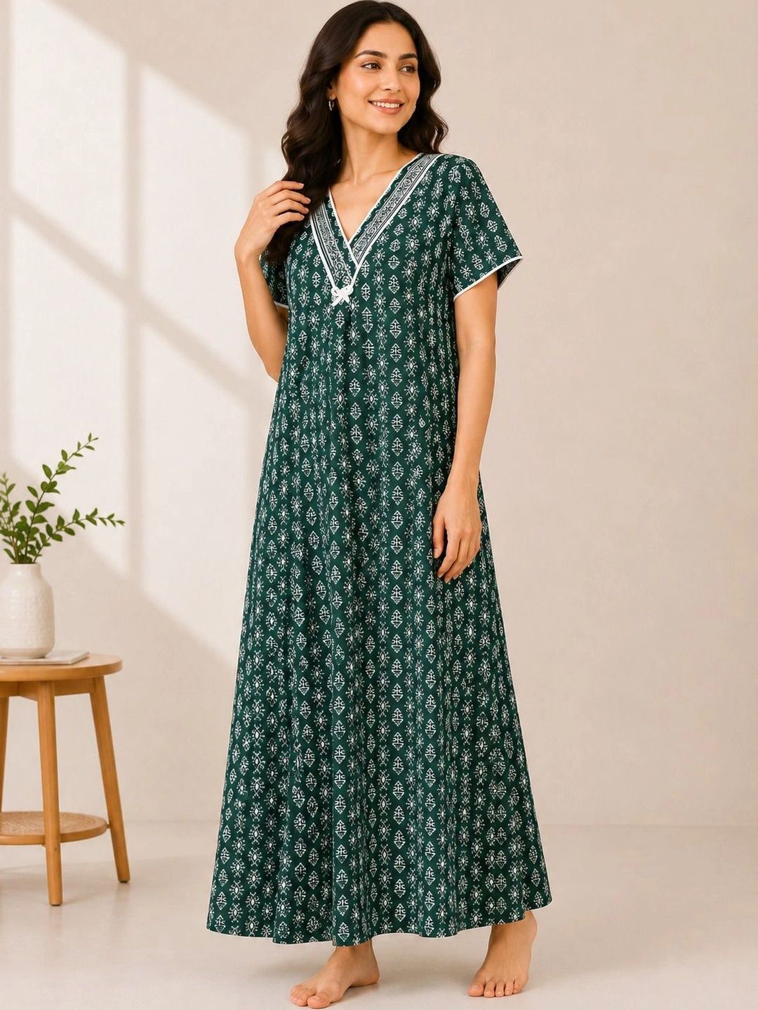 Sukhraa Printed Maxi Nightdress-picture-21