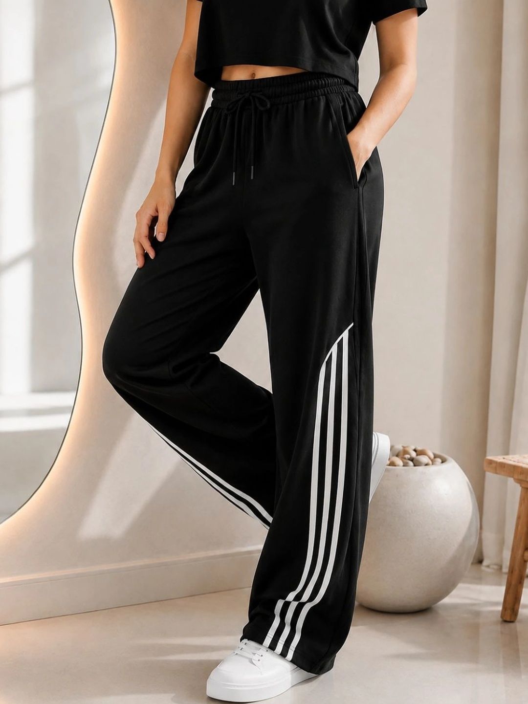 Mevan Women Striped Classic Trousers-picture-21