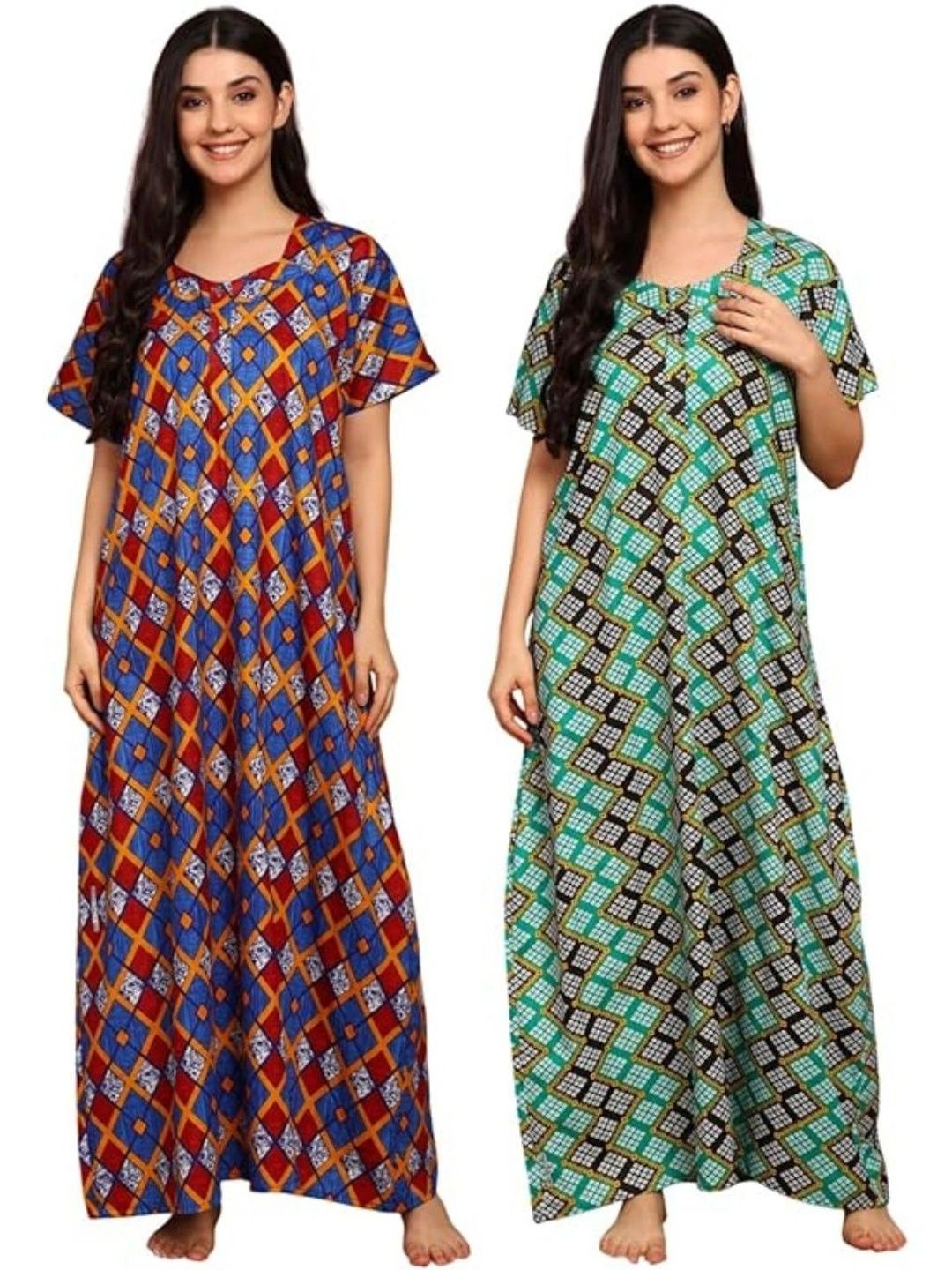 YUKATA Printed Maxi Nightdress-picture-0