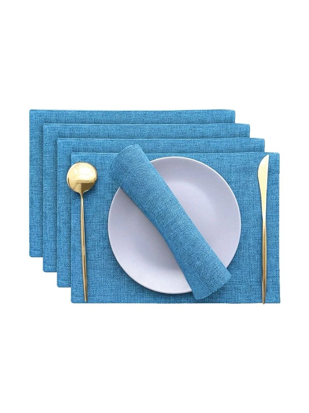 Khooti 4-Pcs Blue Rectangle Table Placemats-image-11
