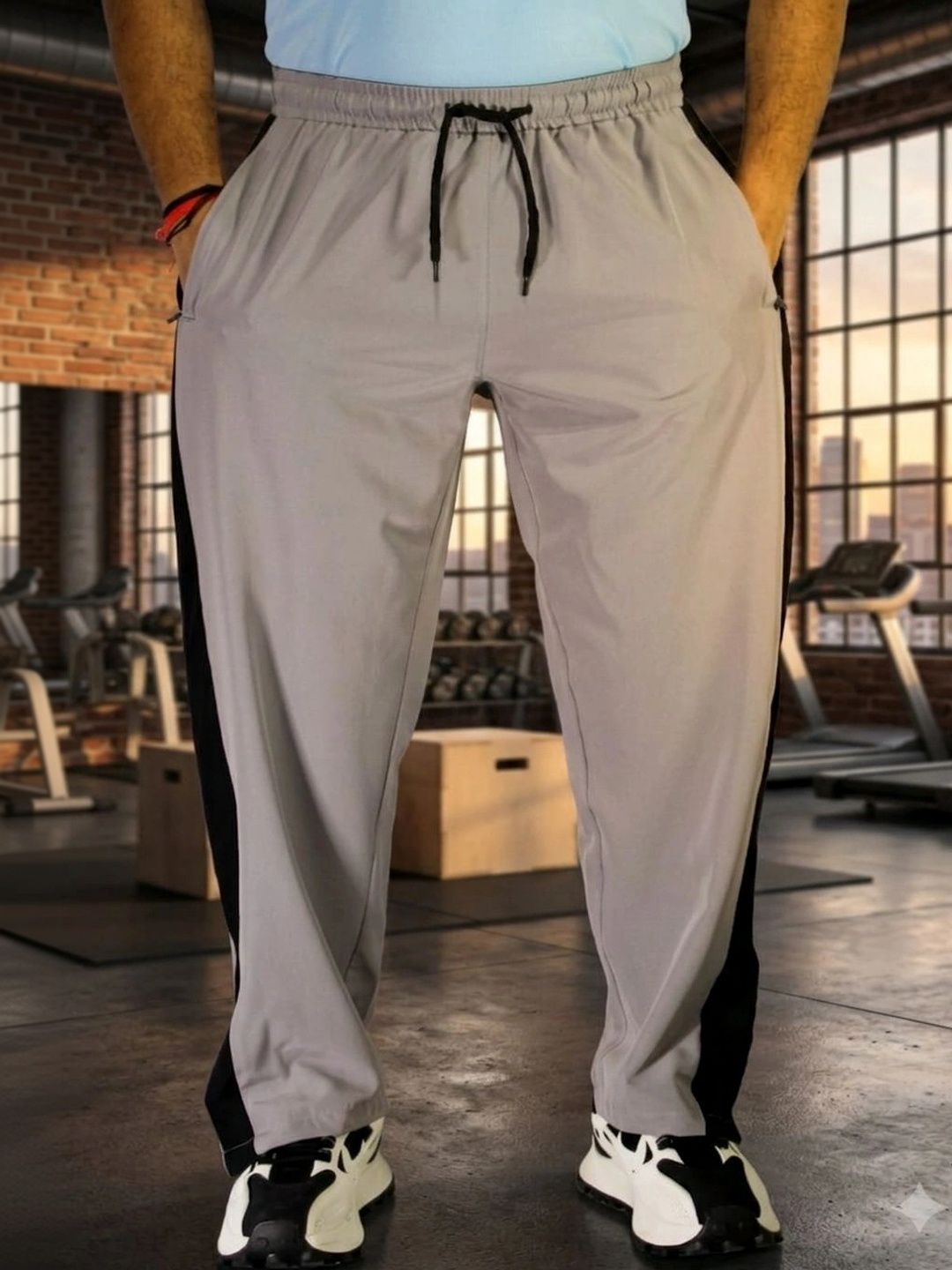 Bite and Style Men Straight Fit Colourblocked Training Track Pants-picture-16
