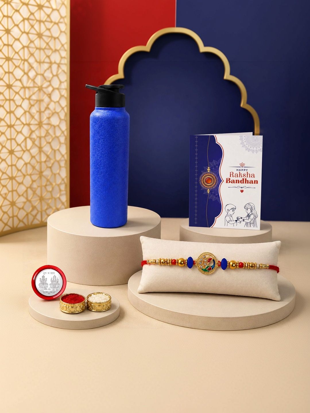 Myntra Elegant Homes Set Of 6 Rakhi Gift Set With Silver Coin & Roli Chawal-picture-13