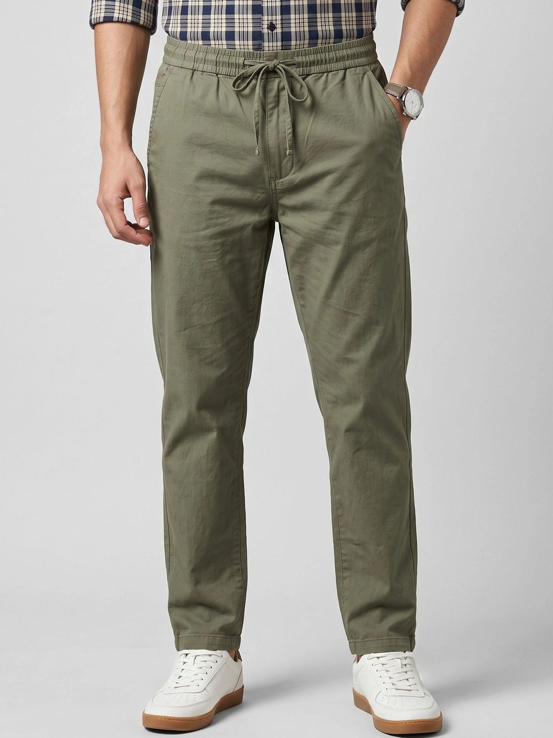 U.S. PITCHERS Men Smart Slim Fit Easy Wash Chinos Trousers-picture-13