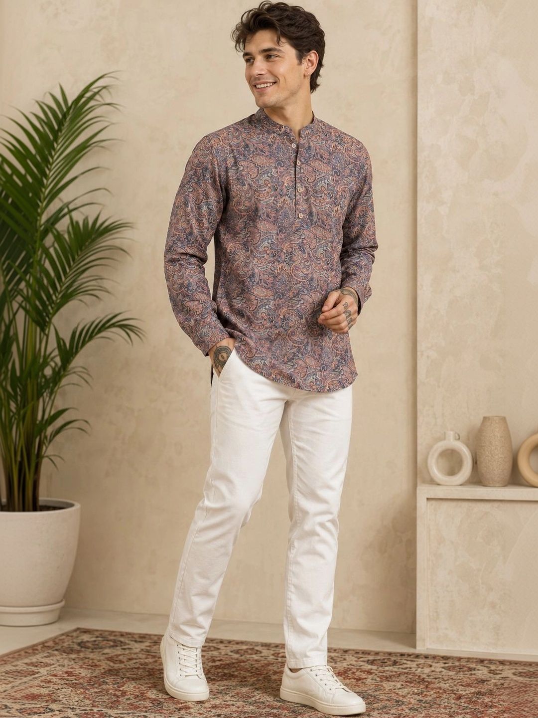 HERE&NOW Men Paisley Printed Kurta-picture-46