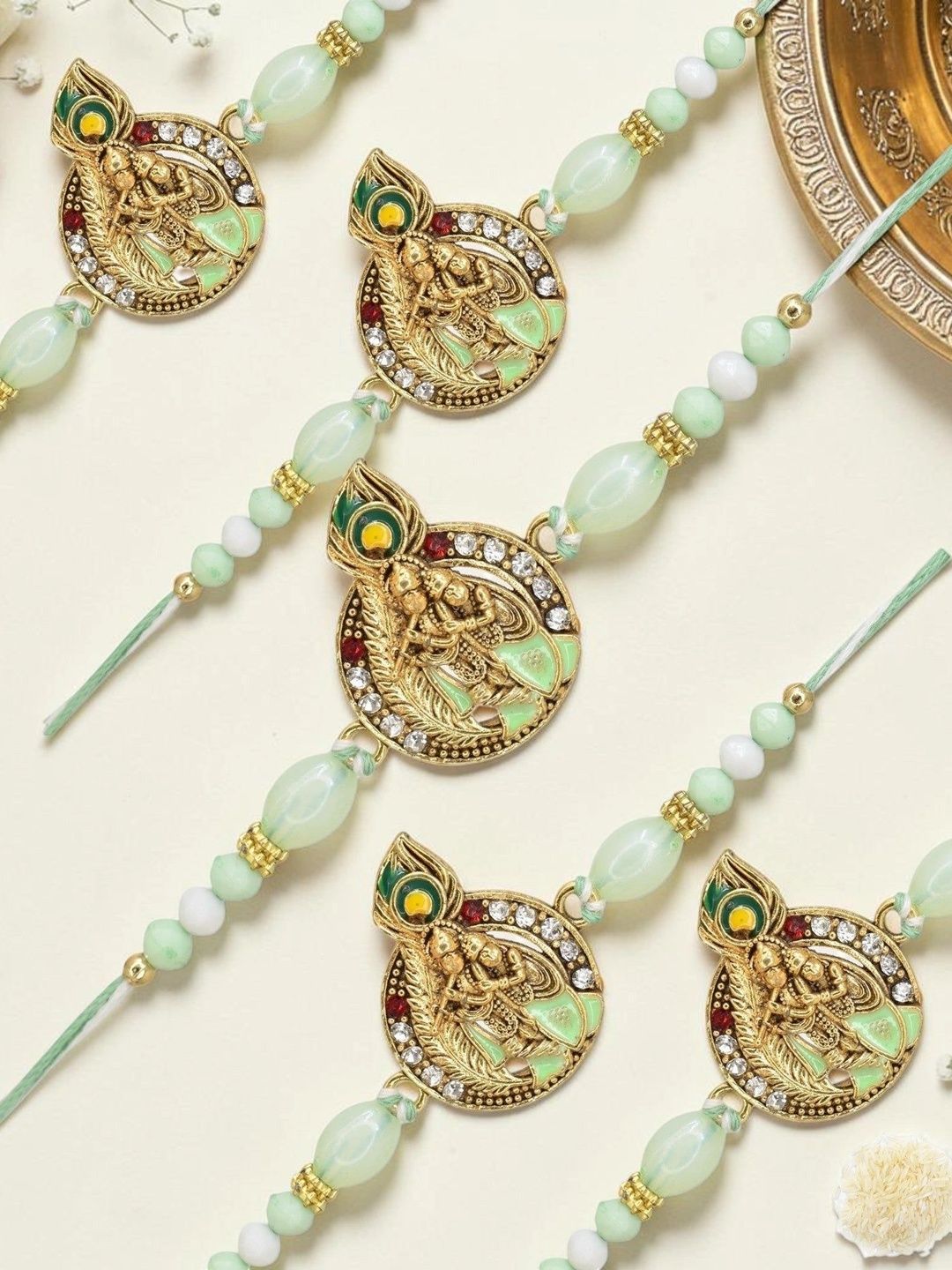 MEIRA JEWELLERY Set Of 5 Thread Rakhis-picture-40