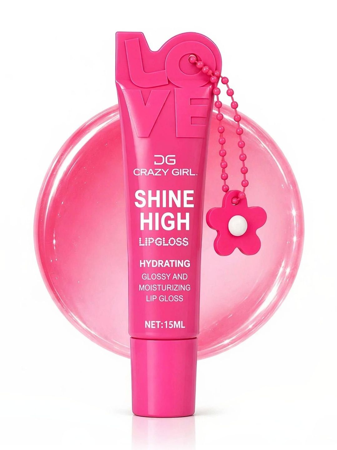 Crazy Girl Shine High Lip Gloss - 15 ml - Dark Pink-image-37