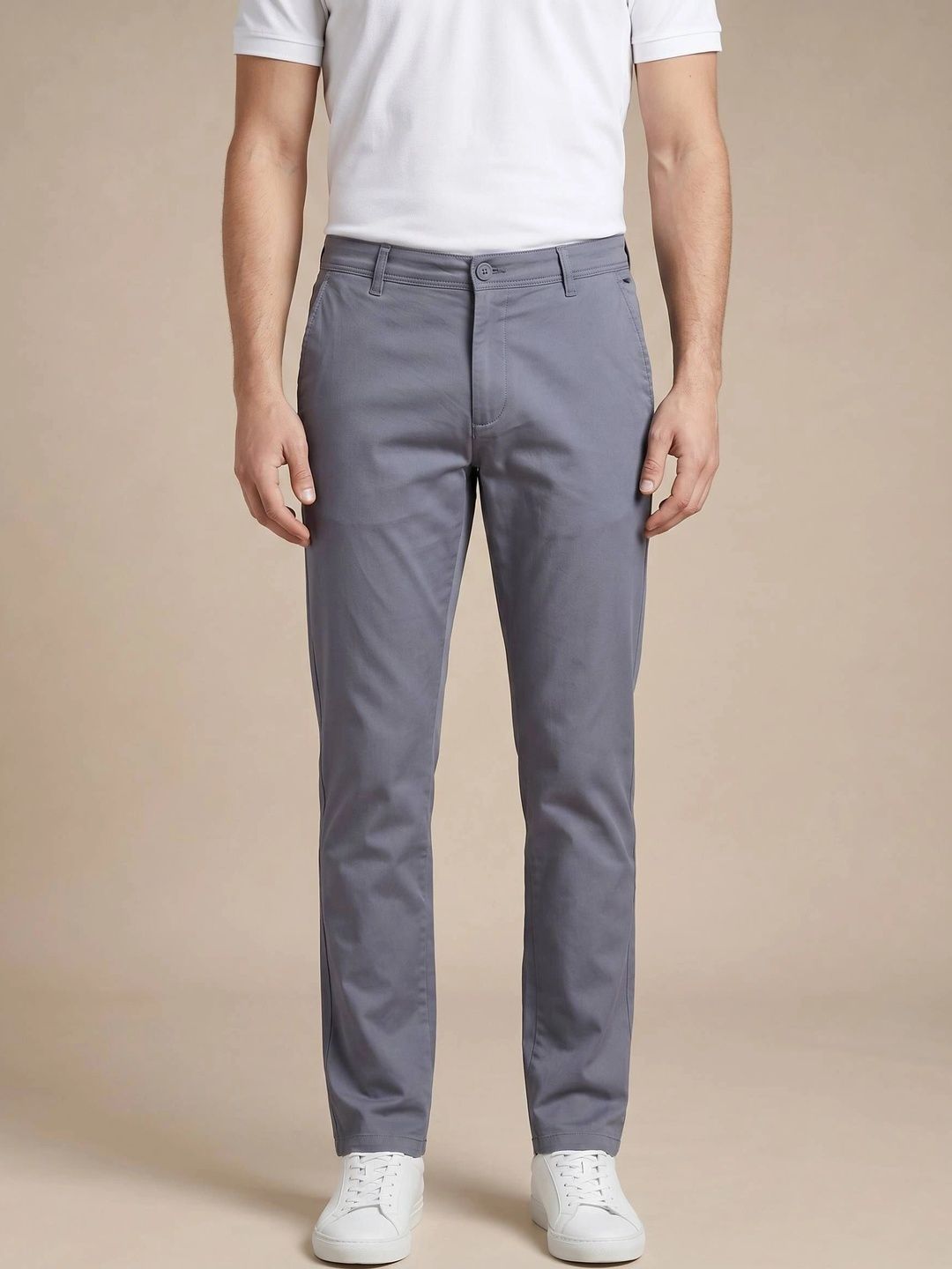Turtle Men Relaxed Slim Fit Chinos Trousers-picture-17