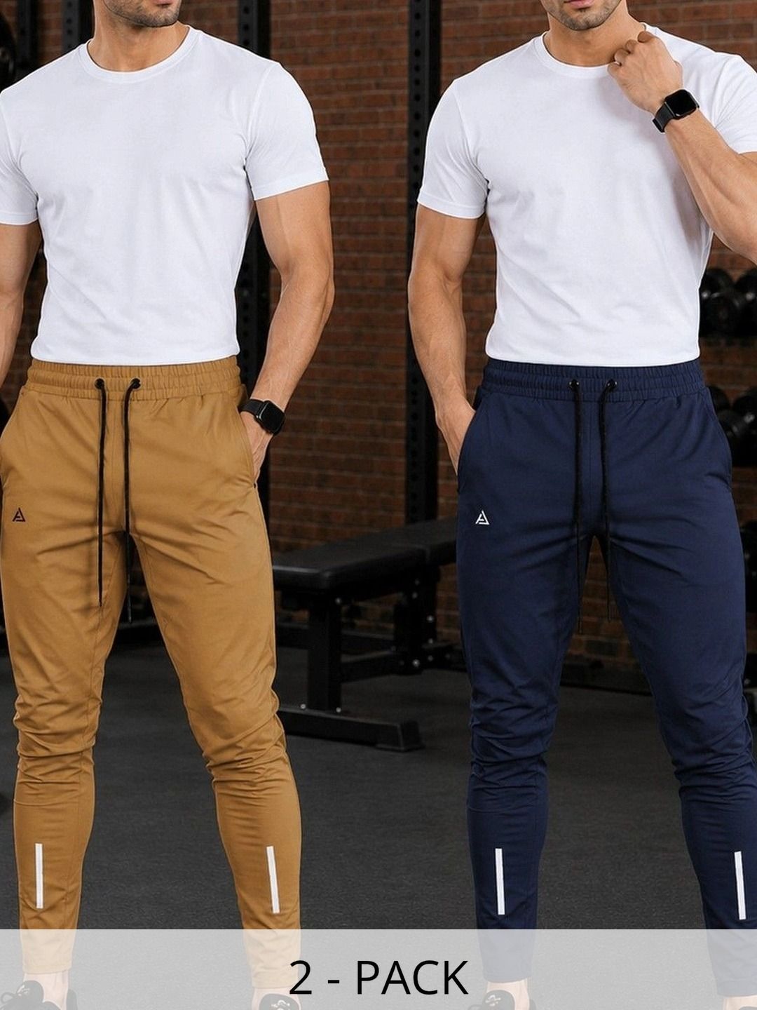 AVOLT Men Pack of 2 Regular Fit Training Joggers-image-48
