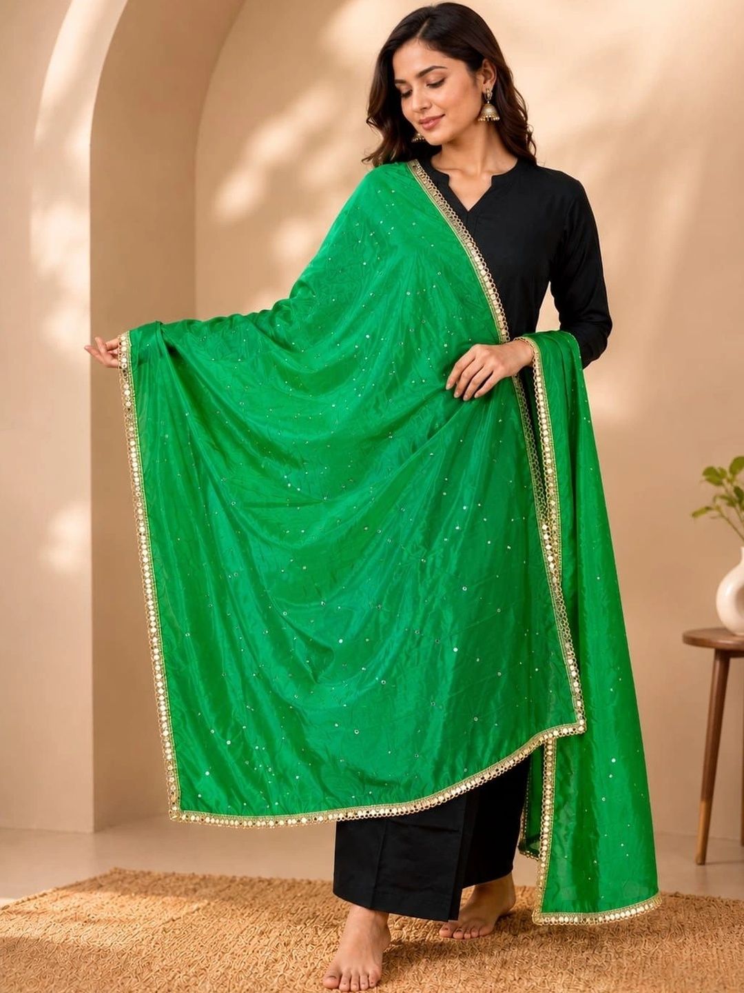 Karthav Fashion Dupatta with Mirror Work-picture-31