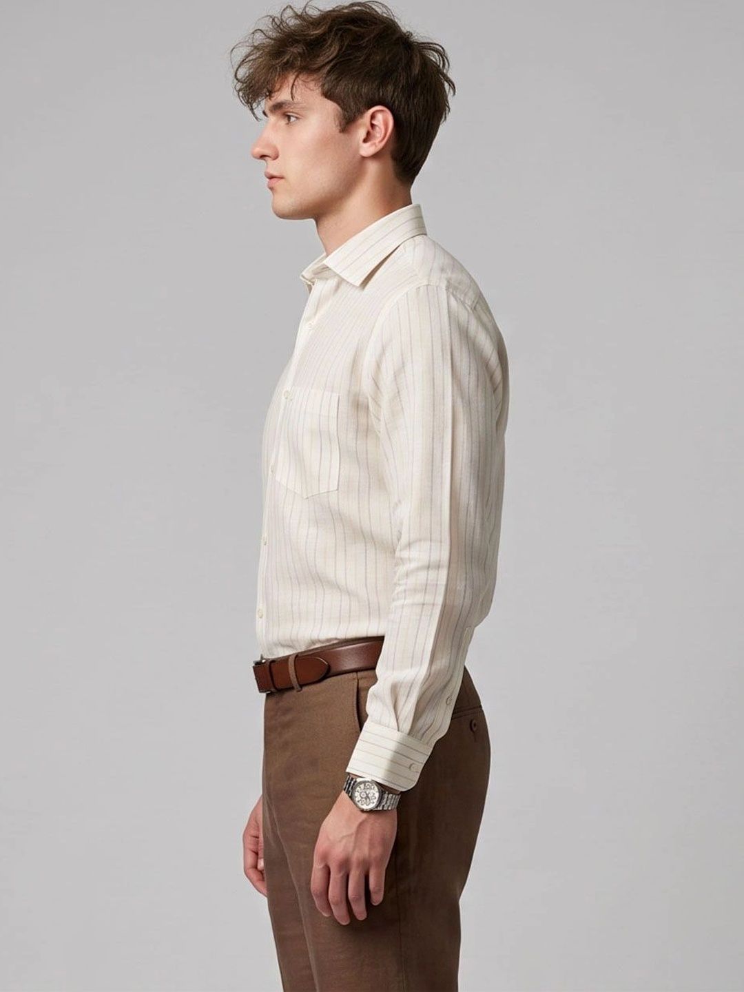 Charagh Din Men Premium Striped Casual Shirt-picture-27