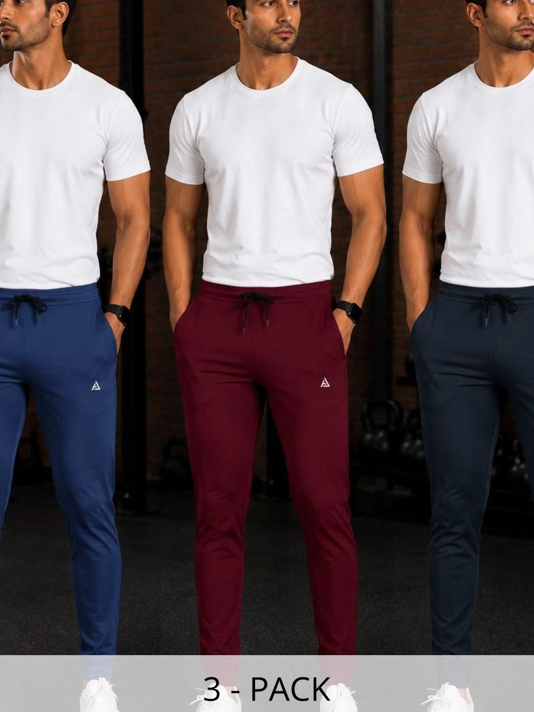 AVOLT Men Pack of 3 Regular Fit Training Joggers-picture-27